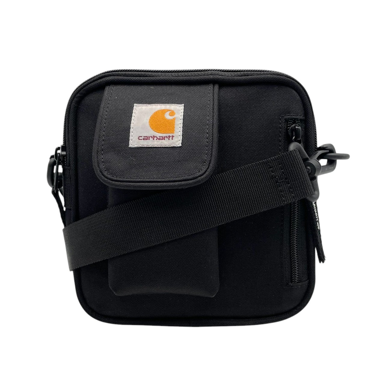 美品 Carhartt WIP カーハート Essentials Bag Small ショルダーバッグ ナイロン ブラック 黒 ユニセックス コンパクト 軽量 カジュアル ストリート デイリー 通勤 お出かけ ミニバッグ 人気 定番 s12