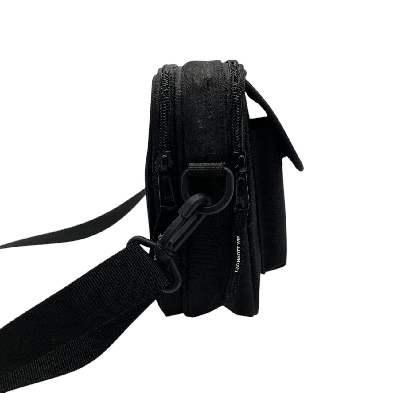 美品 Carhartt WIP カーハート Essentials Bag Small ショルダーバッグ ナイロン ブラック 黒 ユニセックス コンパクト 軽量 カジュアル ストリート デイリー 通勤 お出かけ ミニバッグ 人気 定番 s12