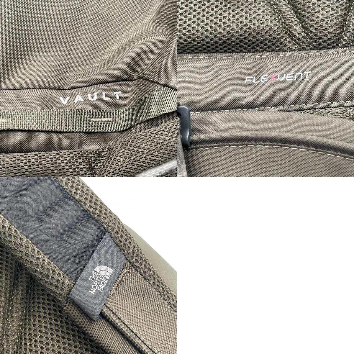 極美品 THE NORTH FACE ノースフェイス Vault ボルト リュック デイパック ナイロン カーキ オリーブ ユニセックス 大容量 27L A4収納 PC収納 通勤 通学 旅行 アウトドア FlexVent NF0A3KV9 s7
