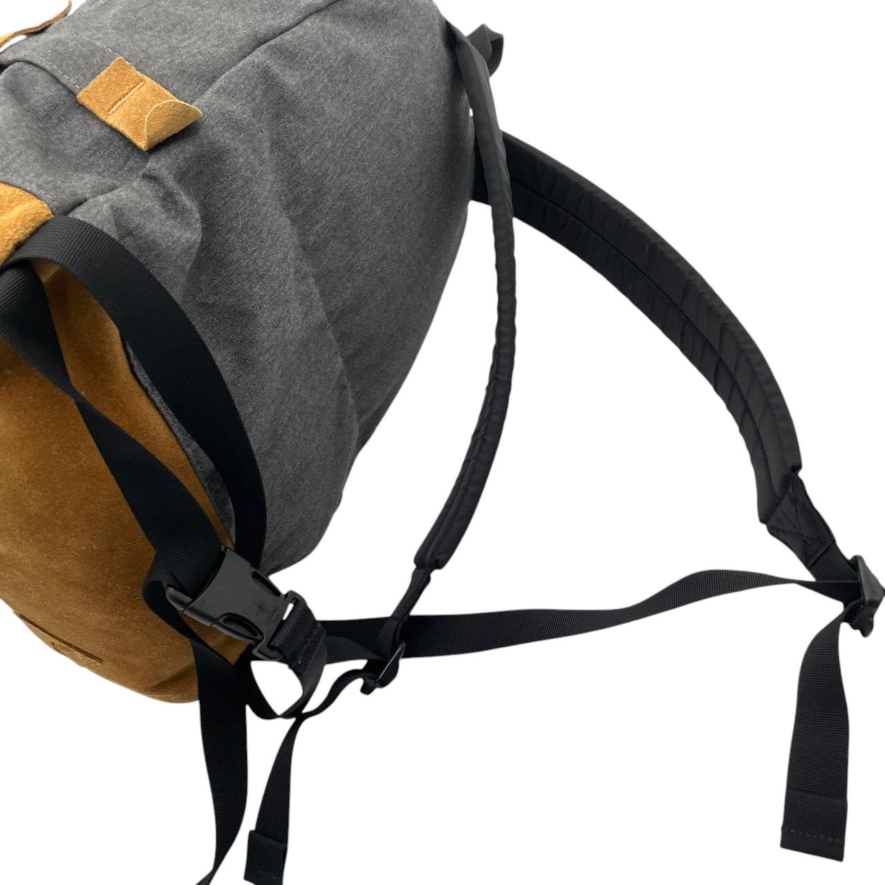 美品 THE NORTH FACE PURPLE LABEL ノースフェイス パープルレーベル デイパック リュック キャンバス スエード グレー×ベージュ ユニセックス nanamica 大容量 カジュアル ストリート 通勤 通学 アウトドア 希少 s7