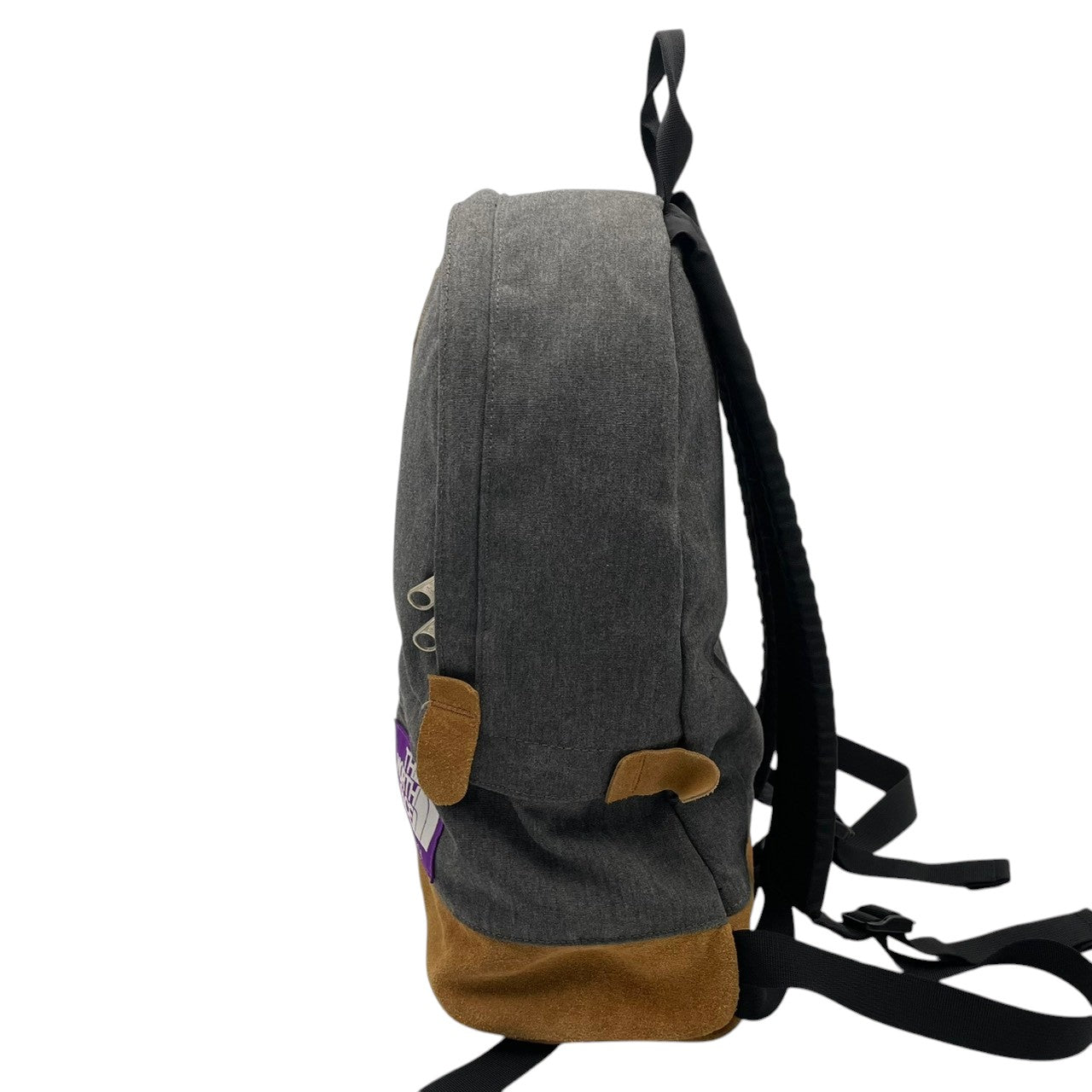 美品 THE NORTH FACE PURPLE LABEL ノースフェイス パープルレーベル デイパック リュック キャンバス スエード グレー×ベージュ ユニセックス nanamica 大容量 カジュアル ストリート 通勤 通学 アウトドア 希少 s7