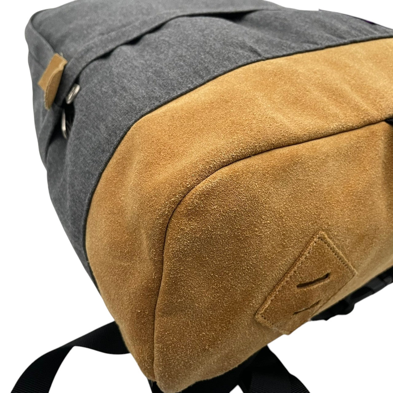 美品 THE NORTH FACE PURPLE LABEL ノースフェイス パープルレーベル デイパック リュック キャンバス スエード グレー×ベージュ ユニセックス nanamica 大容量 カジュアル ストリート 通勤 通学 アウトドア 希少 s7