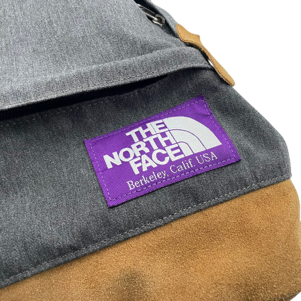美品 THE NORTH FACE PURPLE LABEL ノースフェイス パープルレーベル デイパック リュック キャンバス スエード グレー×ベージュ ユニセックス nanamica 大容量 カジュアル ストリート 通勤 通学 アウトドア 希少 s7
