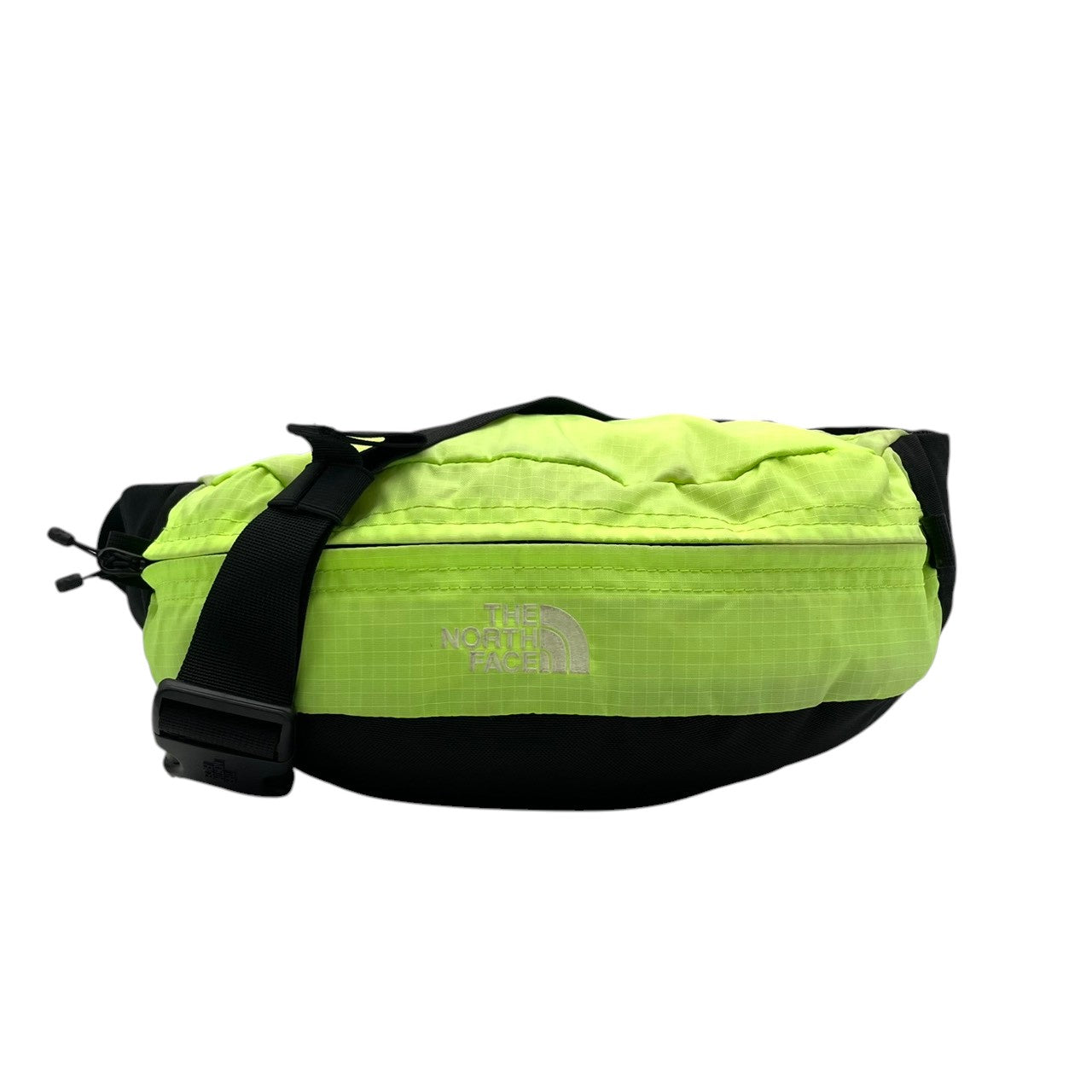 美品 THE NORTH FACE ノースフェイス ウエストバッグ ボディバッグ ナイロン 蛍光グリーン×ブラック ユニセックス 軽量 コンパクト アウトドア ランニング トレッキング フェス デイリー カジュアル ヒップバッグ s7