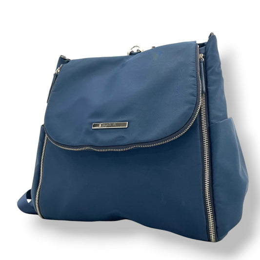 美品 agnes b. アニエスベー VOYAGE ショルダーバッグ 2way ナイロン ネイビー ブルー レディース 軽量 シルバー金具 フラップ サイドジップ 上品 デイリー 通勤 お出かけ フランス フェミニン s18