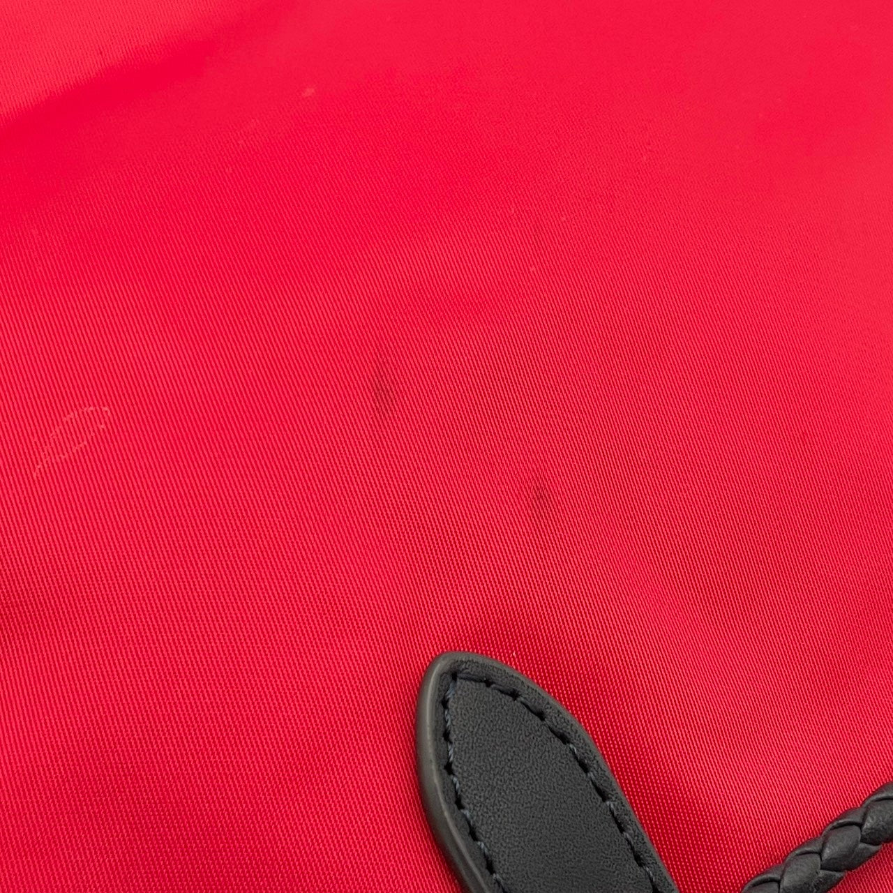 美品 agnes b. アニエスベー VOYAGE トートバッグ ナイロン×レザー レッド 赤 レディース 編み込みコード シルバー金具 上品 軽量 デイリー 通勤 お出かけ フランス フェミニン エレガント s18