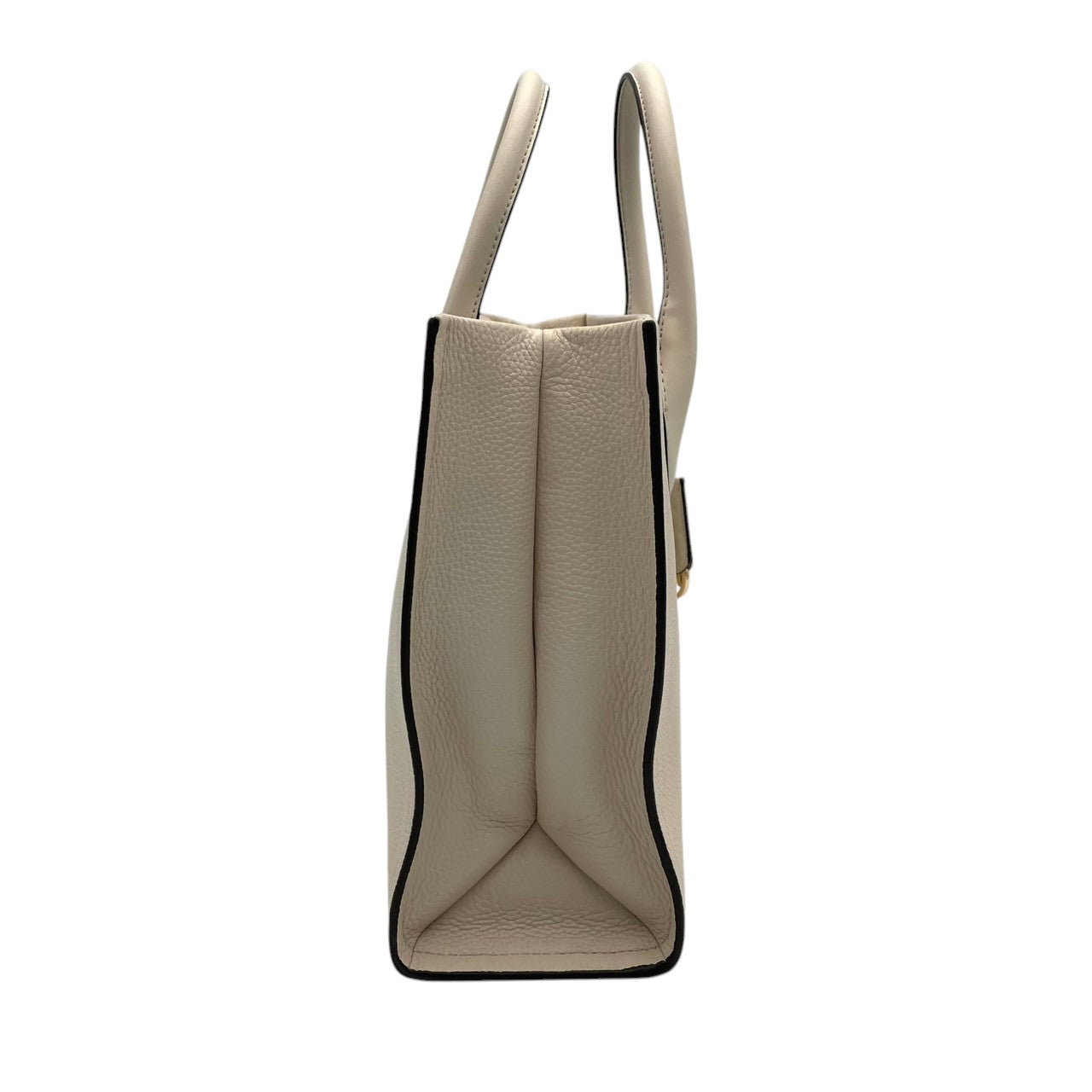 美品 MICHAEL KORS マイケルコース Mirella ラージ トートバッグ 2way レザー アイボリー ホワイト レディース ゴールド金具 エンボスロゴ MKチャーム 大容量 A4収納 通勤 上品 デイリー お出かけ s18