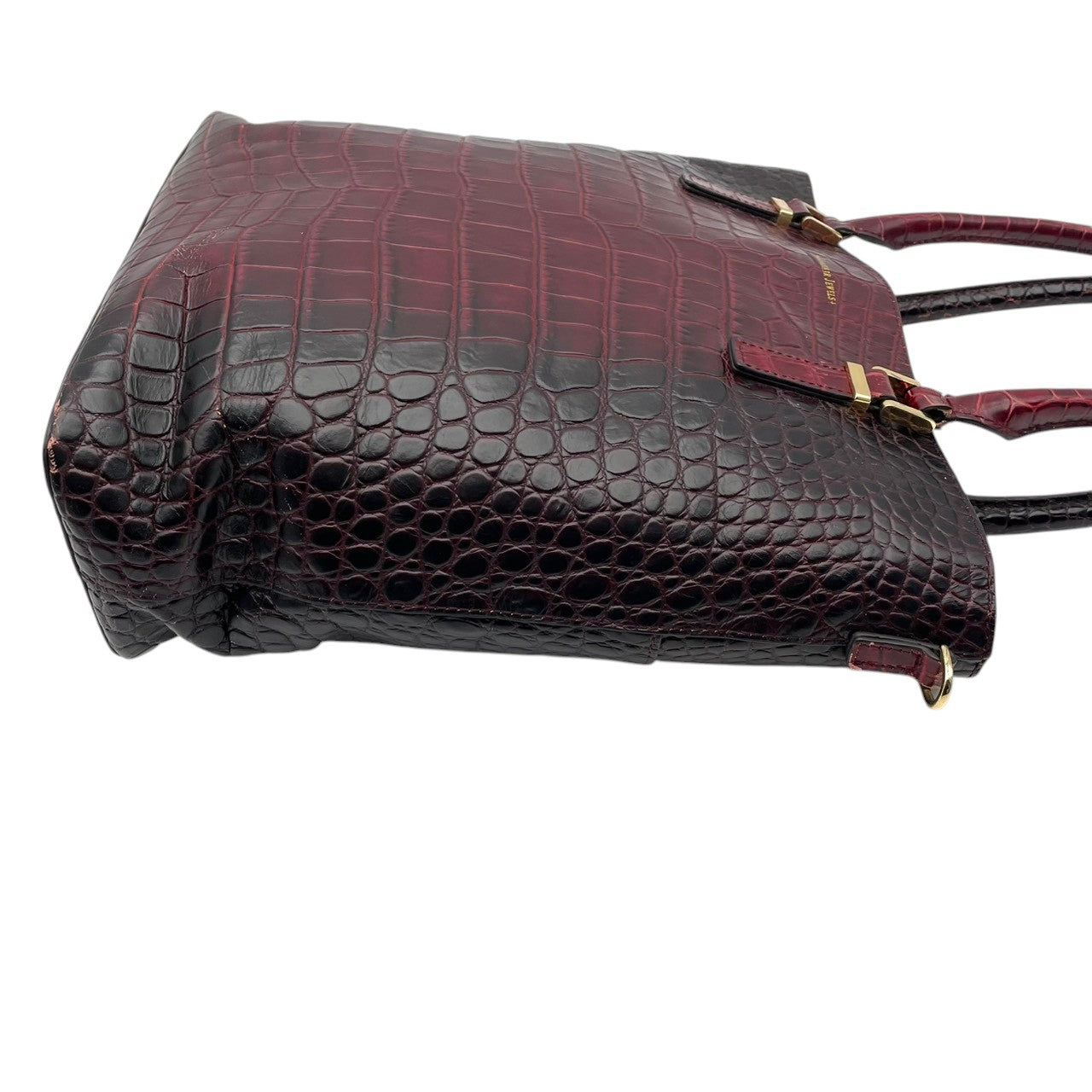 LEATHER JEWELS レザージュエルズ バッグ 2WAY トートバッグ ハンドバッグ ショルダーバッグ 手提げ 肩掛け 斜め掛け 牛革 クロコ型押し レザー ボルドー ワインレッド系 ゴールド金具 カジュアル 大容量 S2