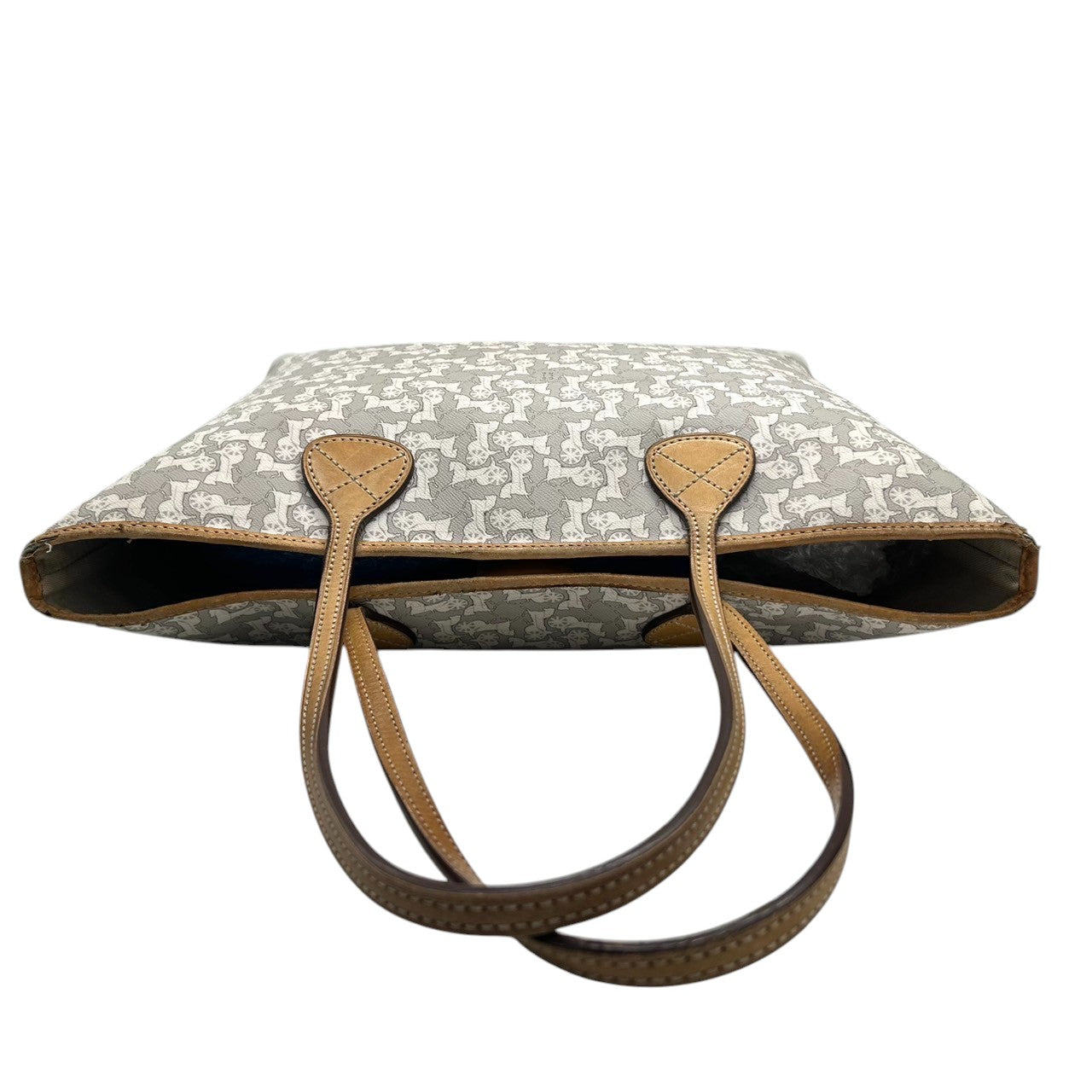 セリーヌ CELINE トートバッグ ハンドバッグ Cマカダム 馬車柄 サルキー PVC レザー グレー ビンテージ オールドセリーヌ クラシック レトロ ワンショルダー 肩掛け 自立可 ロゴプレート レディース 希少 レア 鞄 カバン デイリーユース V