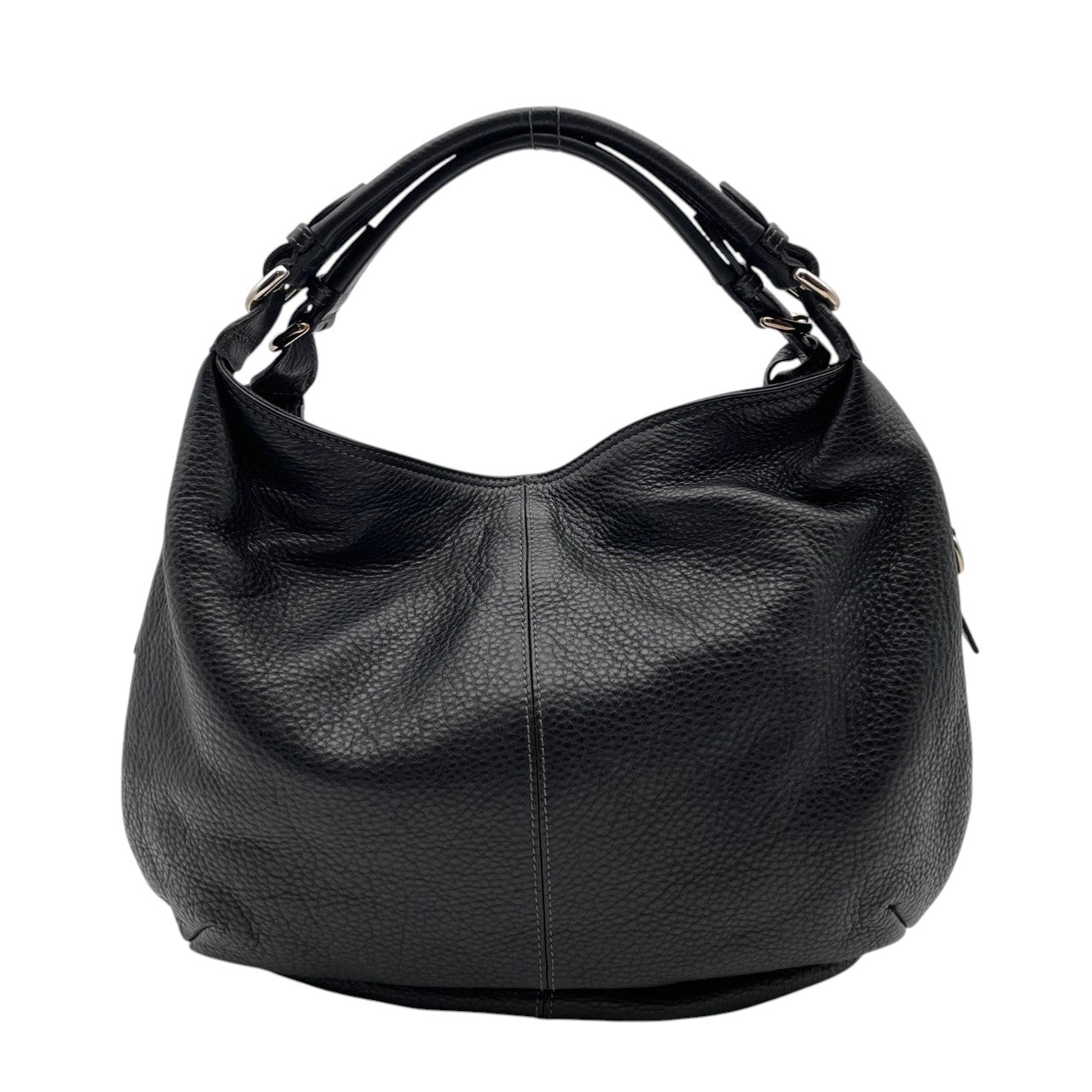 良品 フルラ FURLA ビジネスバッグ トートバッグ ブリーフケース レザー 黒 ブラック シルバー金具 エレガント クラシック メンズ レディース 通勤 通学 A4収納 上品 高級 フォーマル カバン 手提げ 本革 鞄 普段使い シック 自立可 s88
