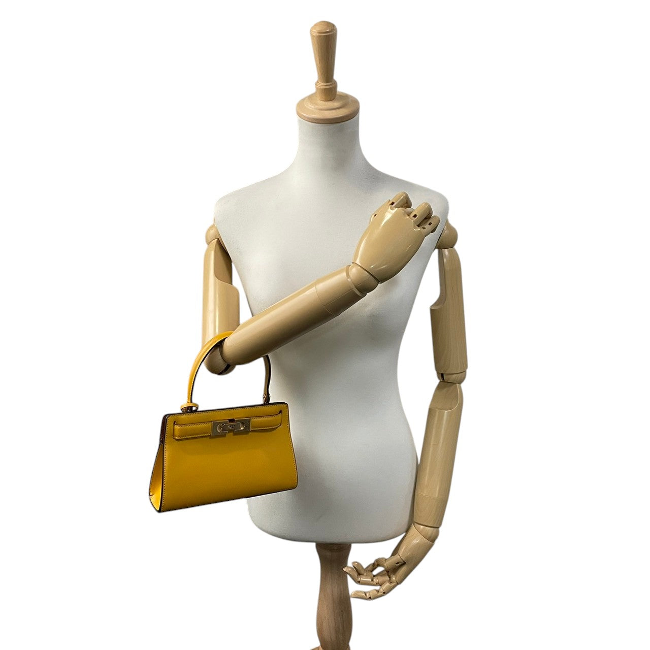 トリーバーチ TORY BURCH ハンドバッグ リー ラジウィル ショルダーバッグ 2WAY ミニバッグ レザー 本革 イエロー 黄色 ゴールド金具 Tロゴ エレガント クラシック カジュアル U7