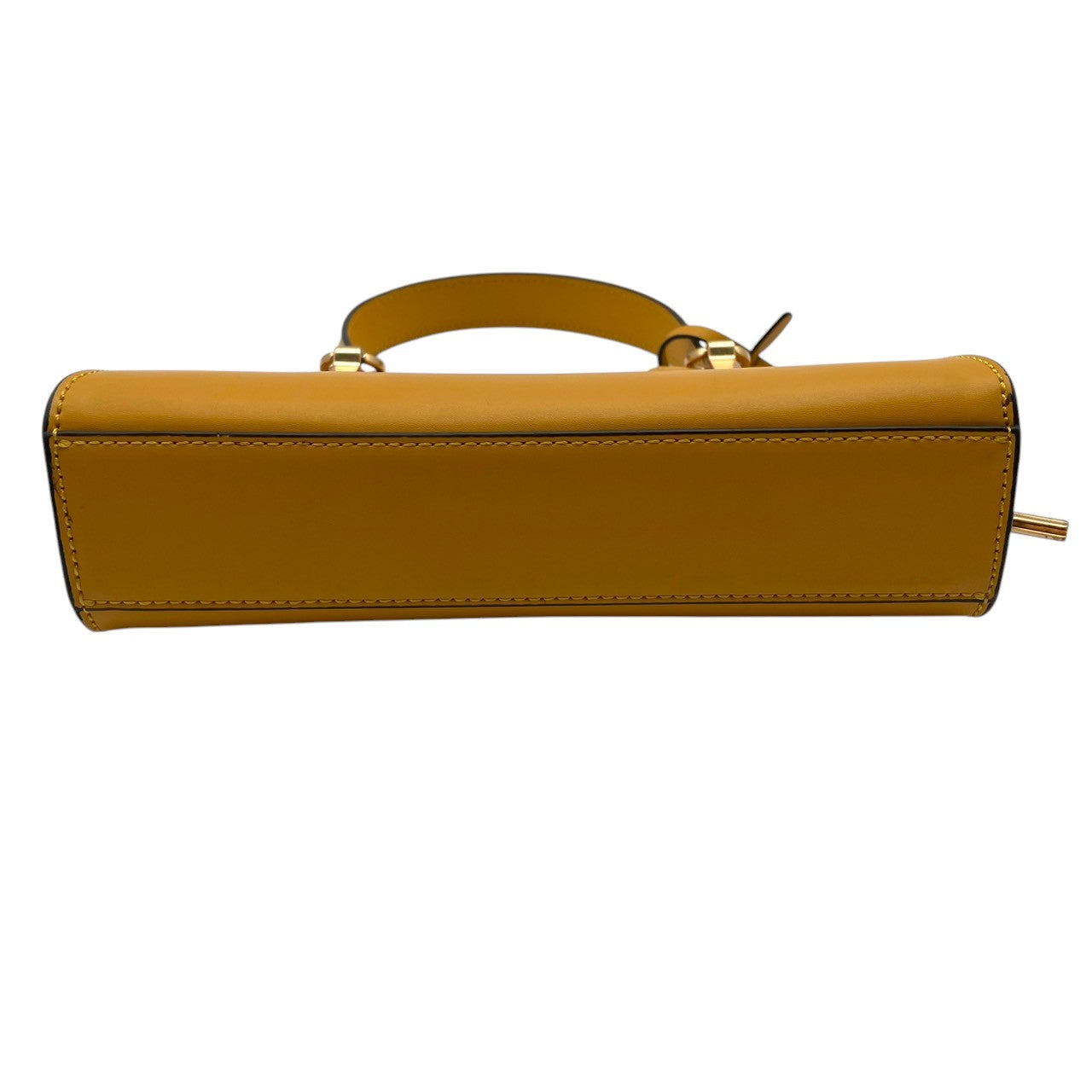 トリーバーチ TORY BURCH ハンドバッグ リー ラジウィル ショルダーバッグ 2WAY ミニバッグ レザー 本革 イエロー 黄色 ゴールド金具 Tロゴ エレガント クラシック カジュアル U7