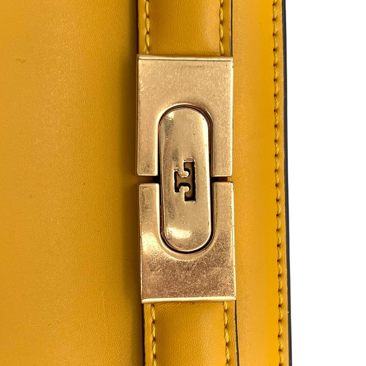 トリーバーチ TORY BURCH ハンドバッグ リー ラジウィル ショルダーバッグ 2WAY ミニバッグ レザー 本革 イエロー 黄色 ゴールド金具 Tロゴ エレガント クラシック カジュアル U7