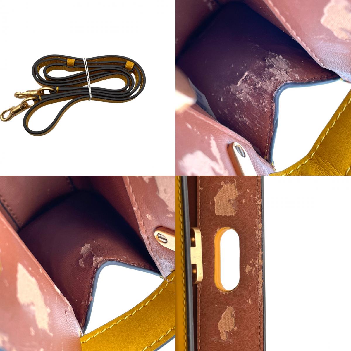 トリーバーチ TORY BURCH ハンドバッグ リー ラジウィル ショルダーバッグ 2WAY ミニバッグ レザー 本革 イエロー 黄色 ゴールド金具 Tロゴ エレガント クラシック カジュアル U7