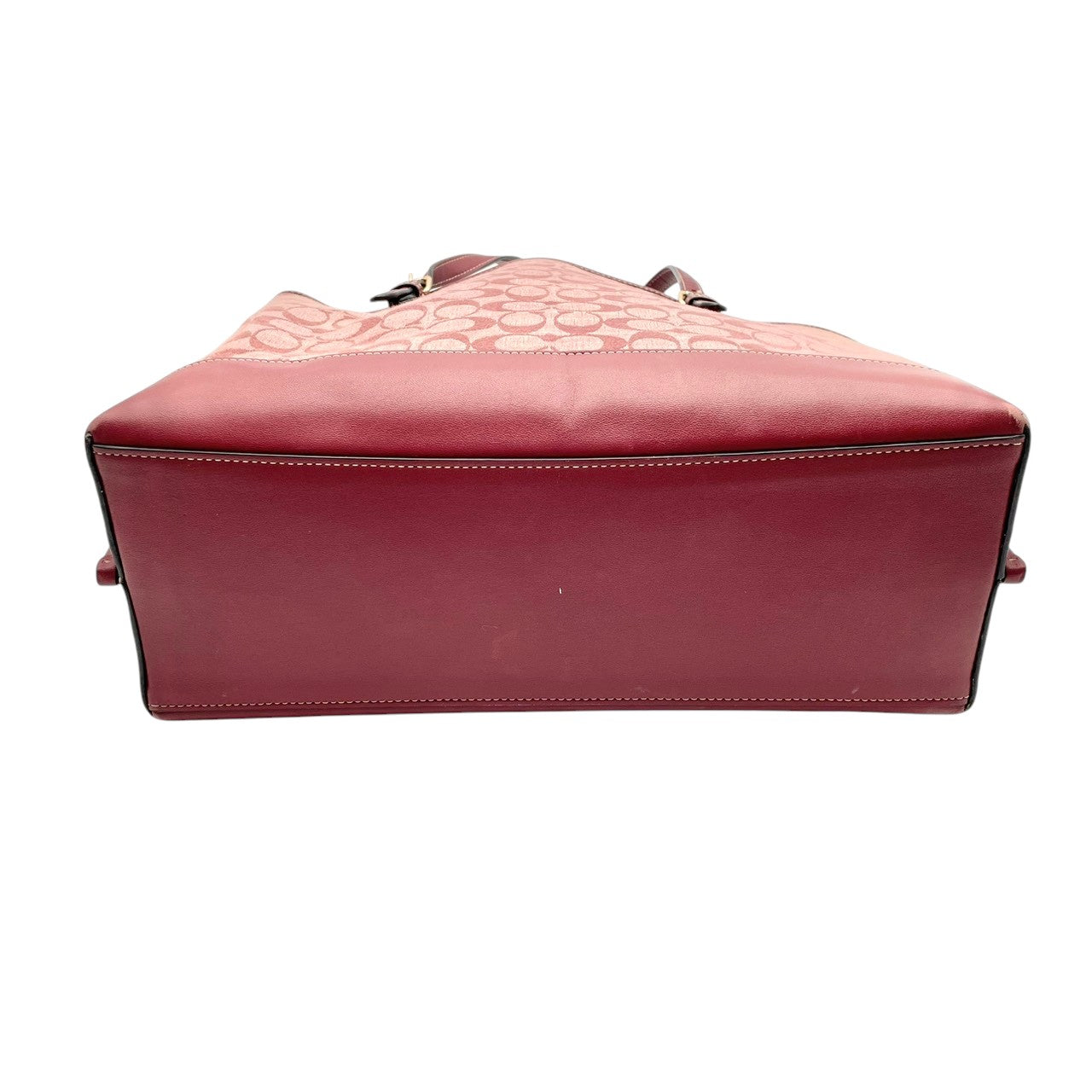 良品 コーチ COACH トートバッグ ハンドバッグ キャンバス レザー レッド 赤 シグネチャー エレガント クラシック カジュアル ビジネス お出かけ 普段使い 通勤 通学 デート トラベル 旅行 大容量 A4収納 レディース 自立可 鞄 U9