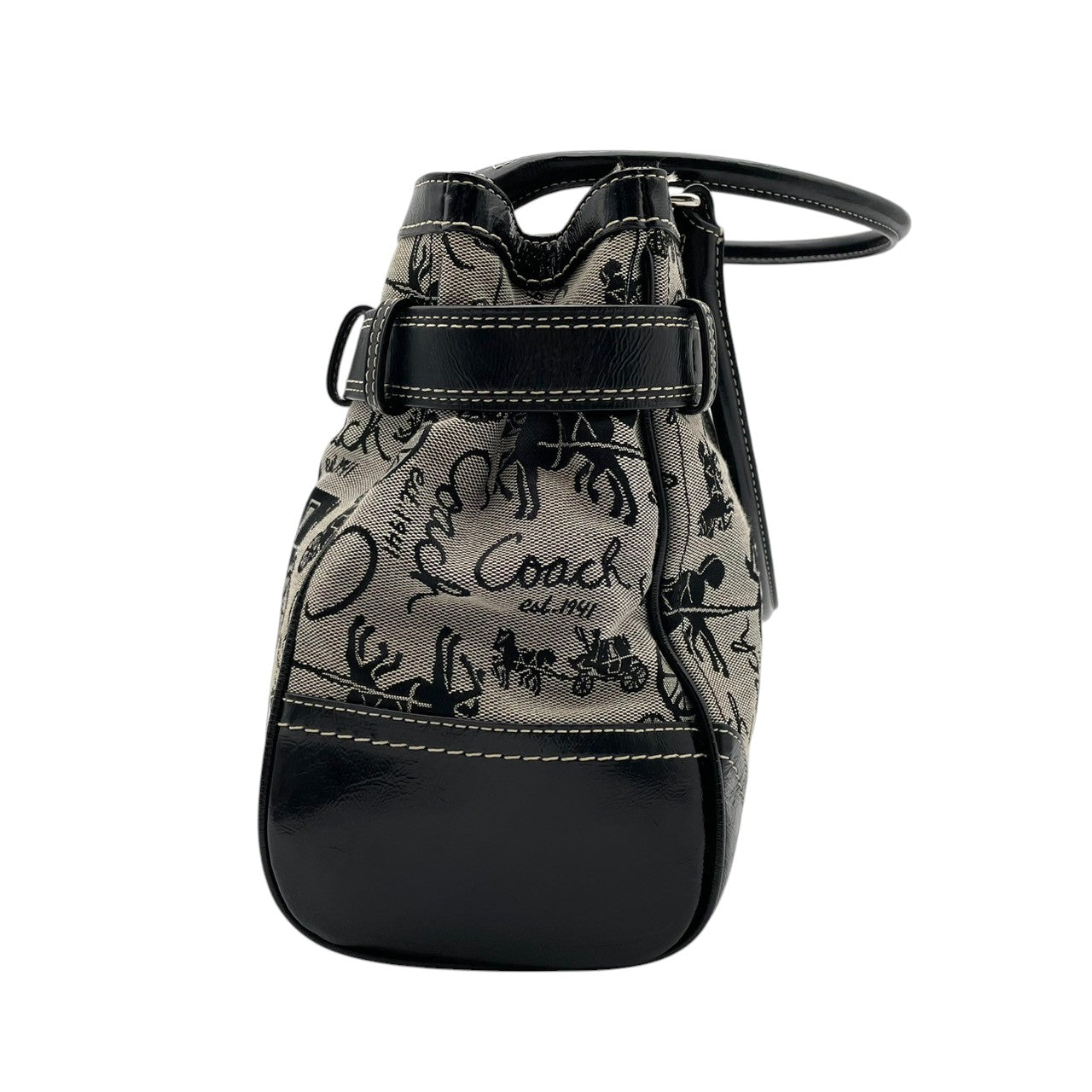 美品 コーチ COACH トートバッグ ワンショルダー ハンドバッグ シグネチャー キャンバス レザー グレー ブラック 黒 エレガント カジュアル ビジネス 通勤 通学 お出かけ 普段使い トラベル 旅行 大容量 レディース 自立可 肩掛け 鞄 S92