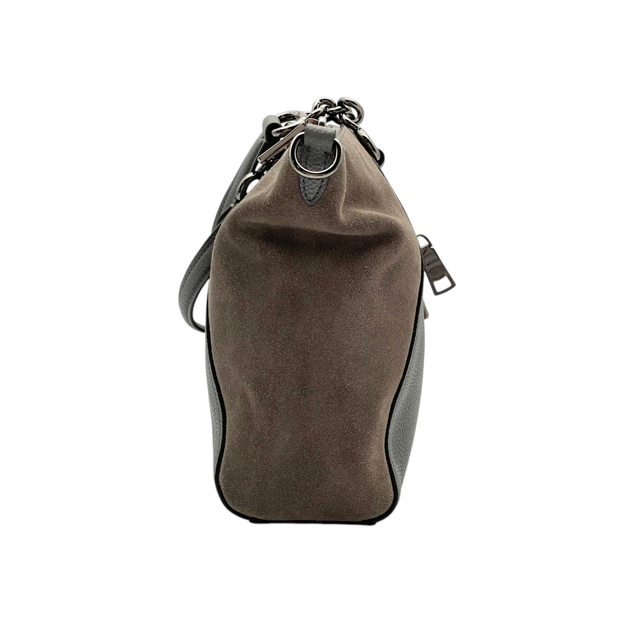 美品 コーチ COACH ハンドバッグ ショルダーバッグ 2WAY レザー 本革 グレー ブラウン 茶 シルバー金具 エレガント クラシック ビジネス お出かけ 普段使い 通勤 通学 トラベル 旅行 レディース 斜め掛け可 肩掛け 自立可 鞄 s86