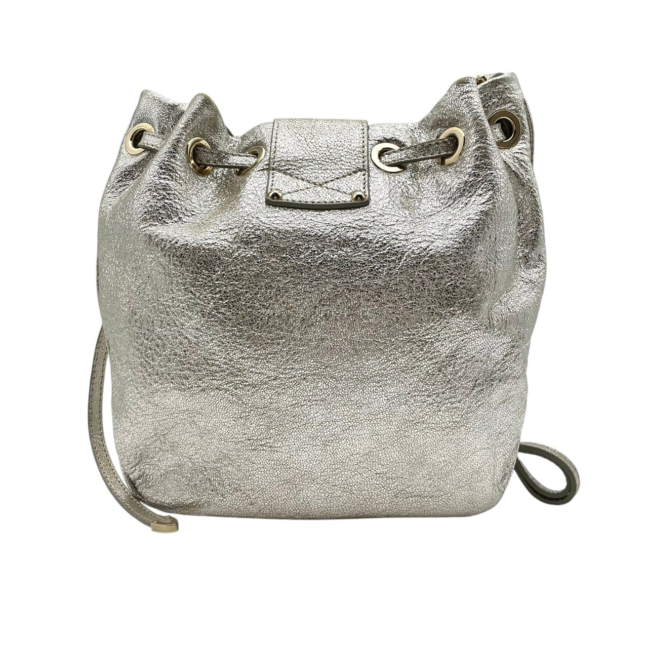 美品 ジミーチュウ JIMMY CHOO ショルダーバッグ ポシェット スタースタッズ レザー 本革 シルバー 銀色 メタリック エレガント クラシック カジュアル お出かけ デート 旅行 トラベル レディース 斜め掛け可 肩掛け スリム 鞄 s86