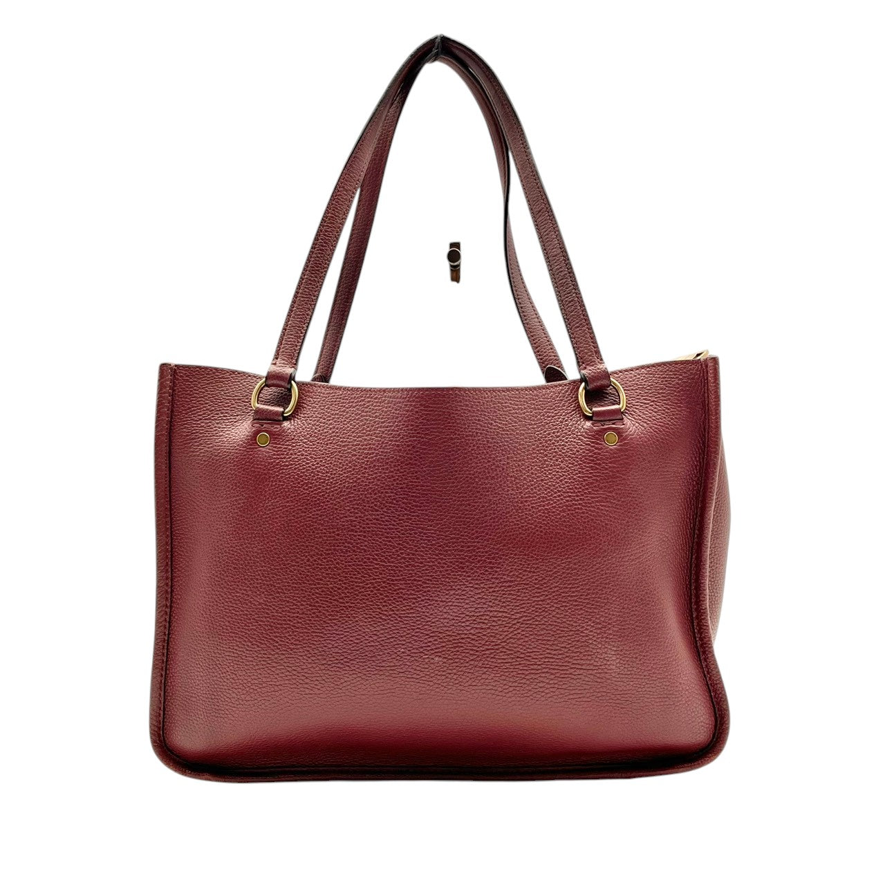 コーチ COACH トートバッグ ワンショルダーバッグ レザー 本革 レッド 赤 無地 ビンテージ クラシック エレガント 上品 鞄 肩掛け 手提げ 通勤 通学 A4収納可 自立可 シンプル 華やか ゴールド金具 チャーム付き ロゴ C3768 S87