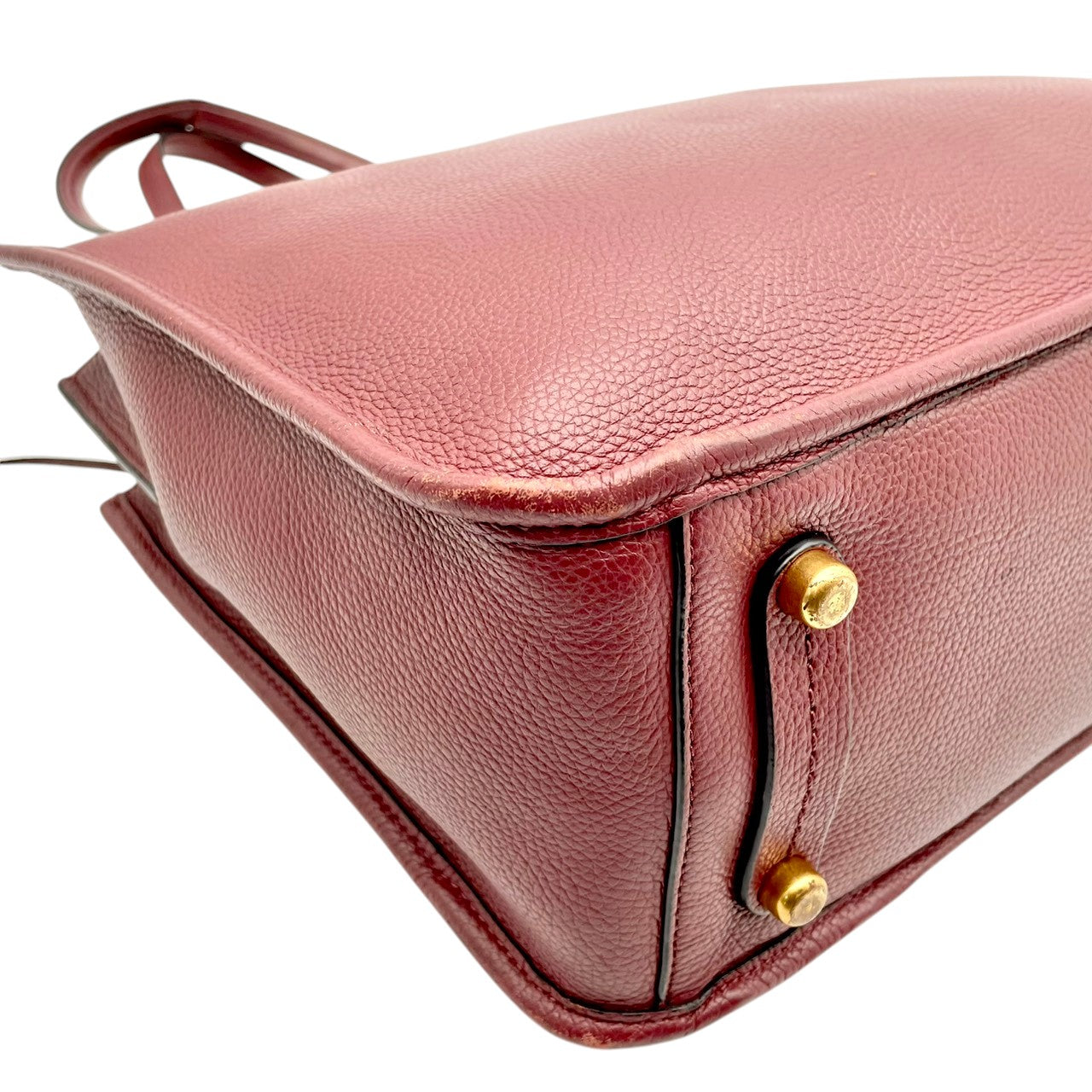 コーチ COACH トートバッグ ワンショルダーバッグ レザー 本革 レッド 赤 無地 ビンテージ クラシック エレガント 上品 鞄 肩掛け 手提げ 通勤 通学 A4収納可 自立可 シンプル 華やか ゴールド金具 チャーム付き ロゴ C3768 S87