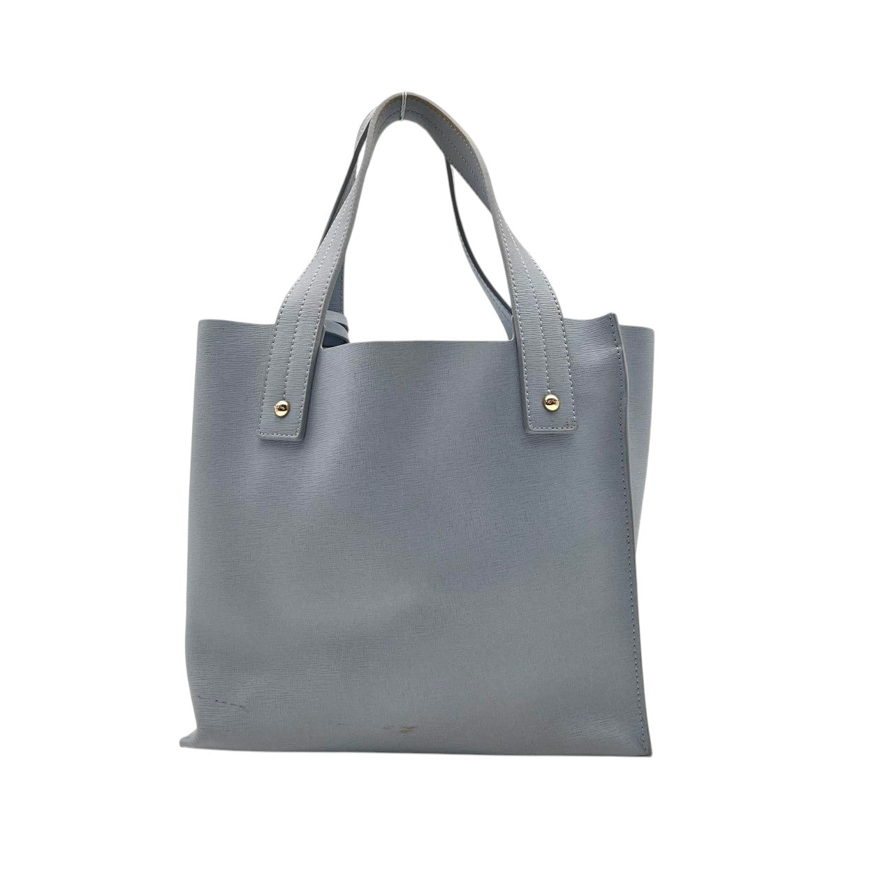 フルラ FURLA ハンドバッグ トートバッグ 2WAY レザー 本革 水色 ライトブルー パステルカラー ビンテージ クラシック エレガント 上品 鞄 手提げ ワンショルダー 自立可 レディース お出かけ 旅行 デイリー ロゴ シルバー金具 S87