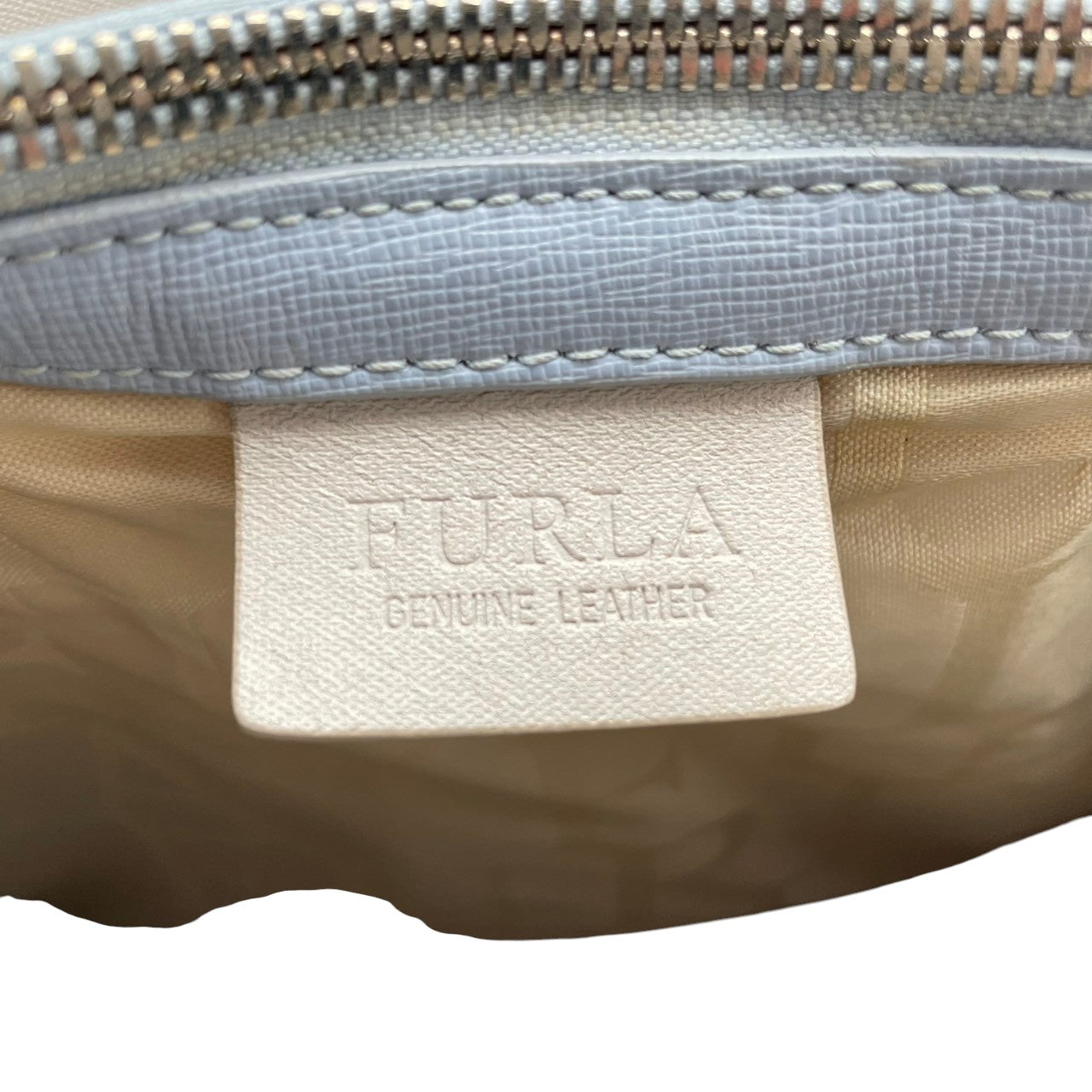フルラ FURLA ハンドバッグ トートバッグ 2WAY レザー 本革 水色 ライトブルー パステルカラー ビンテージ クラシック エレガント 上品 鞄 手提げ ワンショルダー 自立可 レディース お出かけ 旅行 デイリー ロゴ シルバー金具 S87