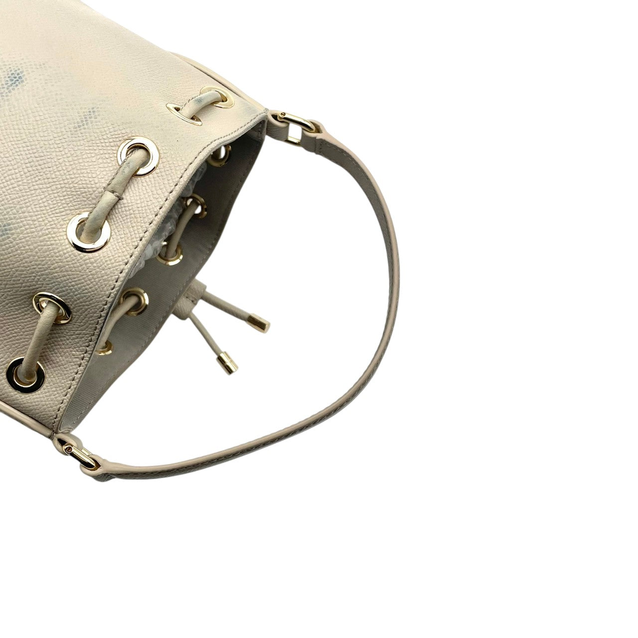 フルラ FURLA ハンドバッグ ショルダーバッグ 2WAY レザー 本革 ベージュ 無地 ビンテージ クラシック エレガント 上品 鞄 斜め掛け可 自立可 レディース 女子会 お出かけ 旅行 デイリー 華やか ゴールド金具 ロゴチャーム 希少 良品 S87