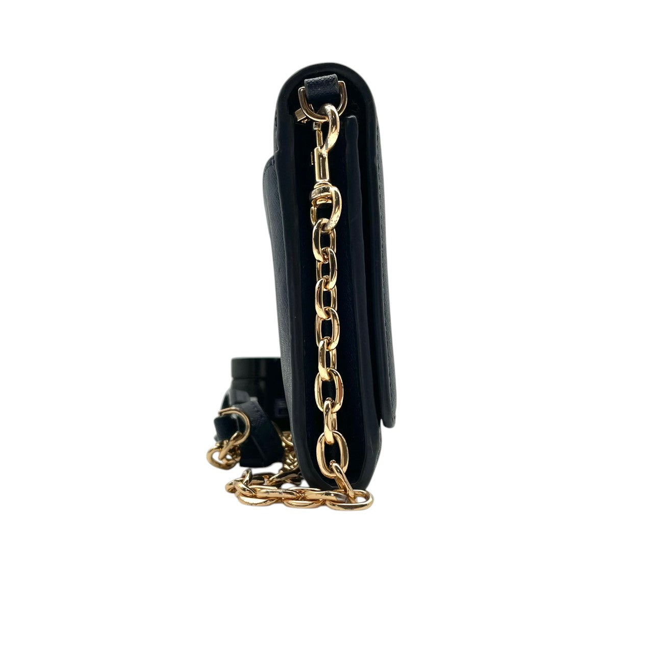 トリーバーチ Tory Burch ショルダーバッグ 斜め掛け可 チェーンショルダー レザー 本革 ネイビー 紺 紺色 ミニバッグ ウォレットバッグ ビンテージ クラシック エレガント 上品 鞄 レディース お出かけ 旅行 デイリー ロゴ ゴールド金具 S87