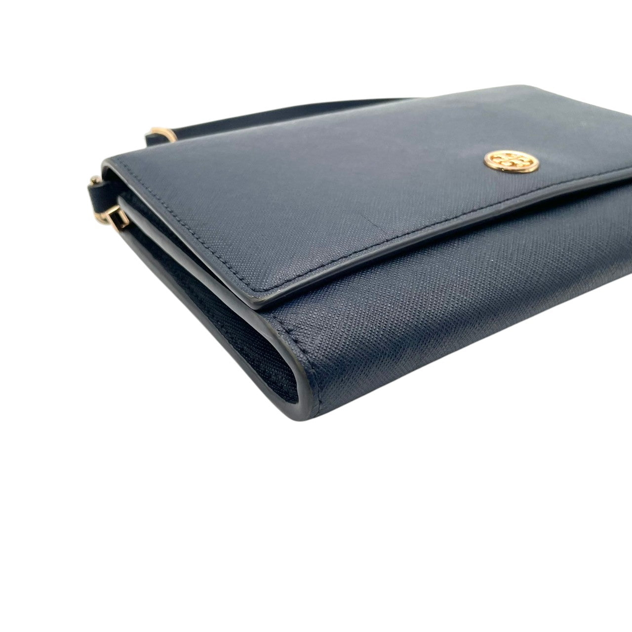 トリーバーチ Tory Burch ショルダーバッグ 斜め掛け可 チェーンショルダー レザー 本革 ネイビー 紺 紺色 ミニバッグ ウォレットバッグ ビンテージ クラシック エレガント 上品 鞄 レディース お出かけ 旅行 デイリー ロゴ ゴールド金具 S87