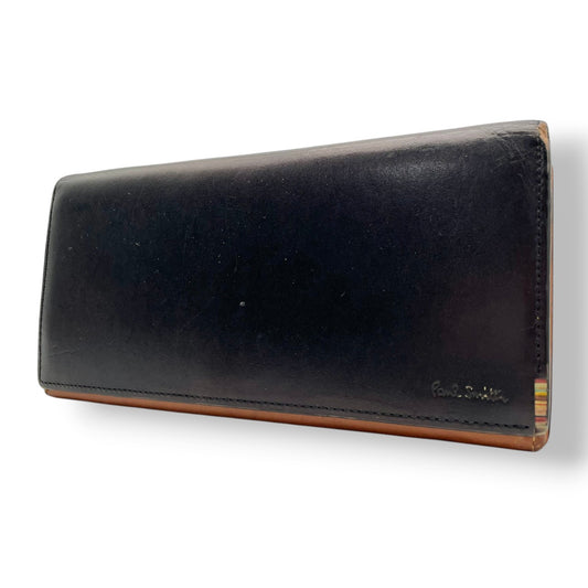 ポールスミス Paul Smith 長財布 ロングウォレット レザー 本革 ブラック 黒 ブラウン 茶 マルチストライプ マルチカラー ビンテージ 上品 シンプル 小物 財布 二つ折り メンズ レディース ユニセックス 贈り物 人気 定番 m3