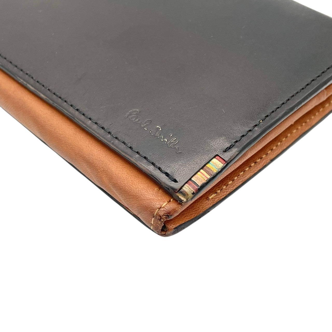 ポールスミス Paul Smith 長財布 ロングウォレット レザー 本革 ブラック 黒 ブラウン 茶 マルチストライプ マルチカラー ビンテージ 上品 シンプル 小物 財布 二つ折り メンズ レディース ユニセックス 贈り物 人気 定番 m3