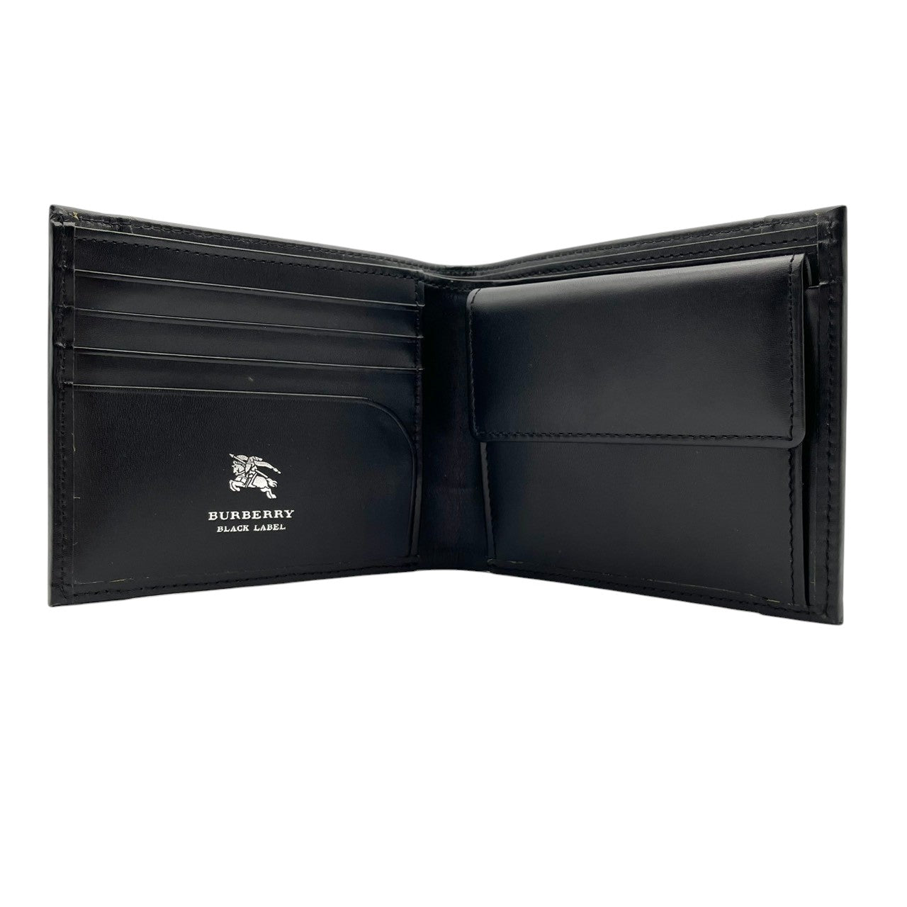 バーバリーブラックレーベル BURBERRY BLACK LABEL 二つ折り財布 コンパクトウォレット キャンバス レザー ブラック 黒 グレー チェック柄 ノバチェック ビンテージ クラシック エレガント 上品 シンプル 小物 財布 ユニセックス m3