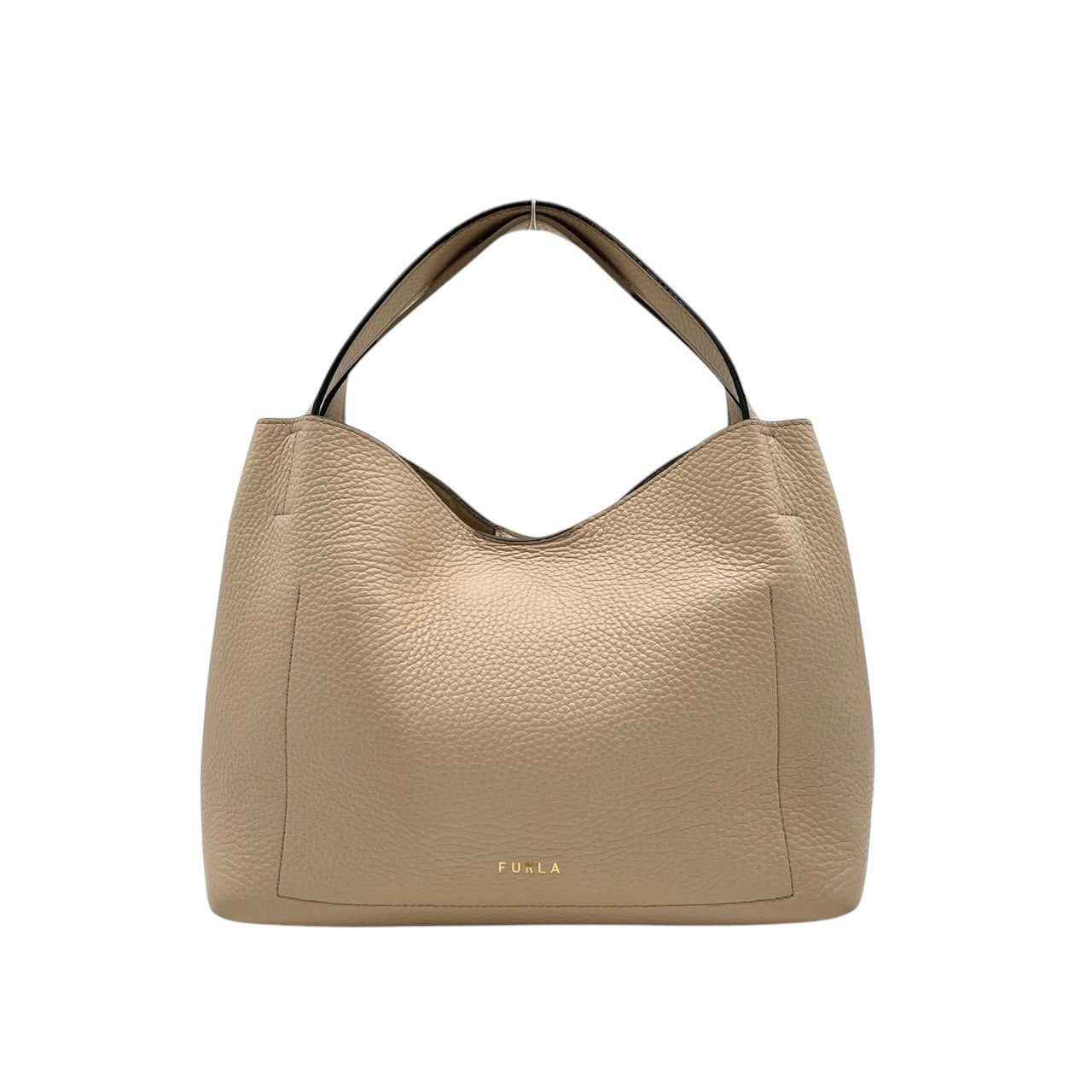 フルラ FURLA ハンドバッグ ショルダーバッグ 2WAY レザー 本革 ベージュ 無地 ビンテージ クラシック エレガント 上品 鞄 斜め掛け可 自立可 A4収納可 通勤 通学 大容量 レディース お出かけ 旅行 デイリー 良品 S91
