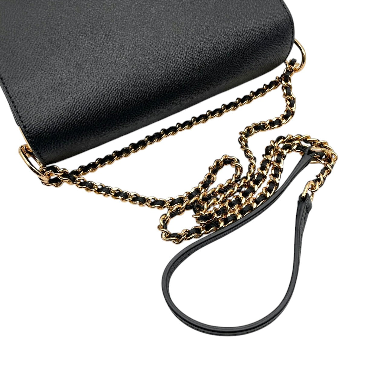 トリーバーチ TORY BURCH ショルダーバッグ チェーンショルダー レザー 本革 ブラック 黒 ゴールド金具 サフィアーノ クロスボディ 斜め掛け可 フラップ エレガント クラシック レディース お出かけ パーティー デイリー ユース S91
