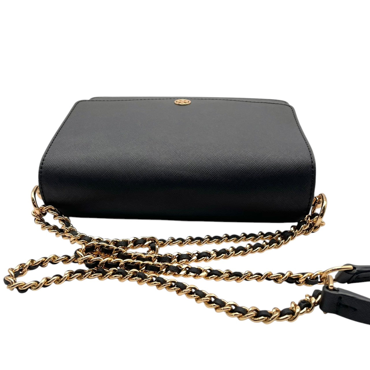 トリーバーチ TORY BURCH ショルダーバッグ チェーンショルダー レザー 本革 ブラック 黒 ゴールド金具 サフィアーノ クロスボディ 斜め掛け可 フラップ エレガント クラシック レディース お出かけ パーティー デイリー ユース S91