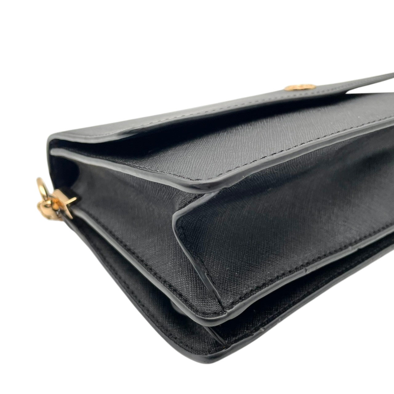 トリーバーチ TORY BURCH ショルダーバッグ チェーンショルダー レザー 本革 ブラック 黒 ゴールド金具 サフィアーノ クロスボディ 斜め掛け可 フラップ エレガント クラシック レディース お出かけ パーティー デイリー ユース S91