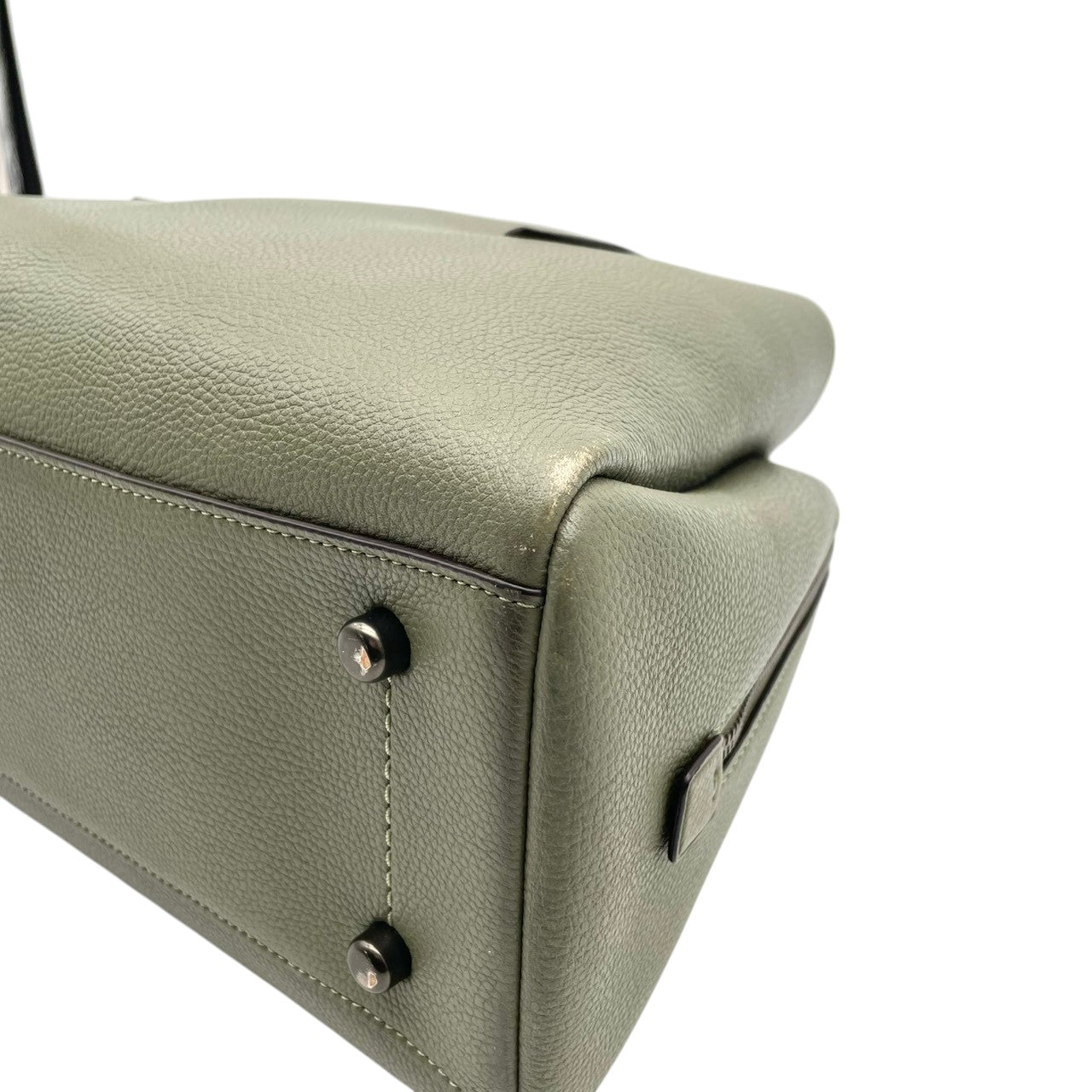 COACH コーチ トートバッグ ショルダーバッグ ワンショルダー 肩掛け レザー 本革 シボ革 グリーン 緑 ターンロック 88340 大容量 A4収納可 エレガント クラシック カジュアル ビジネス 通勤 通学 カバン 鞄 自立可 レディース S80