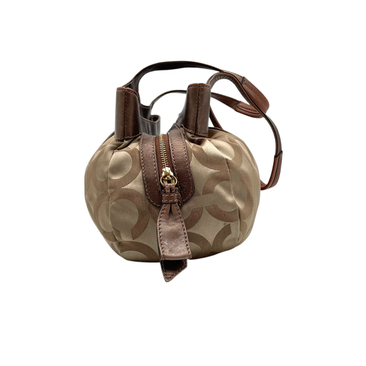 COACH コーチ トートバッグ ショルダーバッグ ワンショルダー 肩掛け キャンバス レザー 本革 ベージュ ブラウン 茶色 シグネチャー 総柄 ファスナー開閉 大容量 A4収納可 デイリーユース マザーズバッグ カバン 鞄 自立可 レディース U4