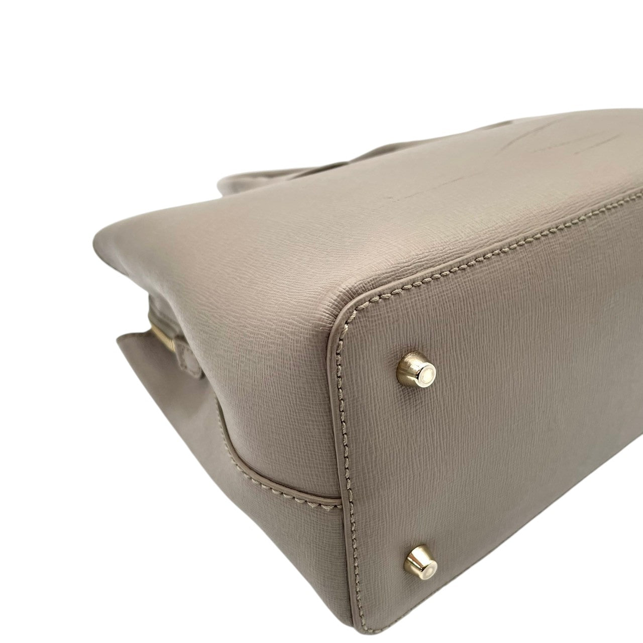 FURLA フルラ ハンドバッグ ショルダーバッグ 2WAY クロスボディ 斜め掛け可 レザー 本革 グレー 灰色 ロゴチャーム ファスナー エレガント クラシック カジュアル 通勤 通学 デイリー フォーマル カバン 鞄 自立可 レディース U4