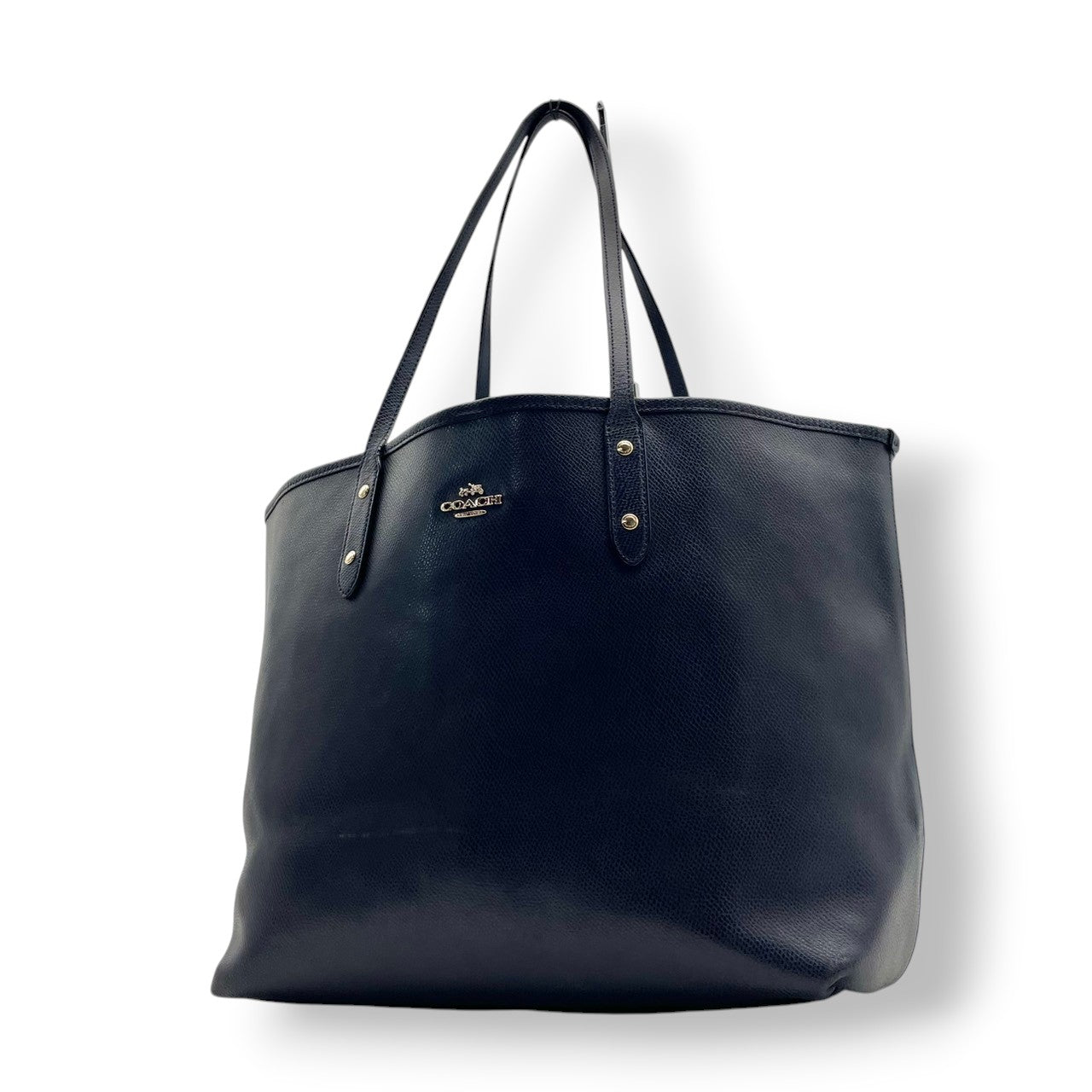 COACH コーチ トートバッグ ショルダーバッグ ワンショルダー 肩掛け レザー 本革 ネイビー 紺色 大容量 A4収納可 エレガント クラシック カジュアル ビジネス 通勤 通学 デイリーユース マザーズバッグ カバン 鞄 自立可 レディース S90