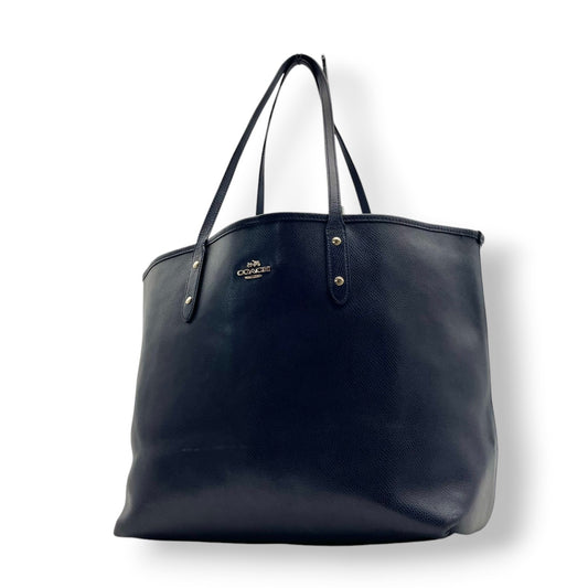 COACH コーチ トートバッグ ショルダーバッグ ワンショルダー 肩掛け レザー 本革 ネイビー 紺色 大容量 A4収納可 エレガント クラシック カジュアル ビジネス 通勤 通学 デイリーユース マザーズバッグ カバン 鞄 自立可 レディース S90