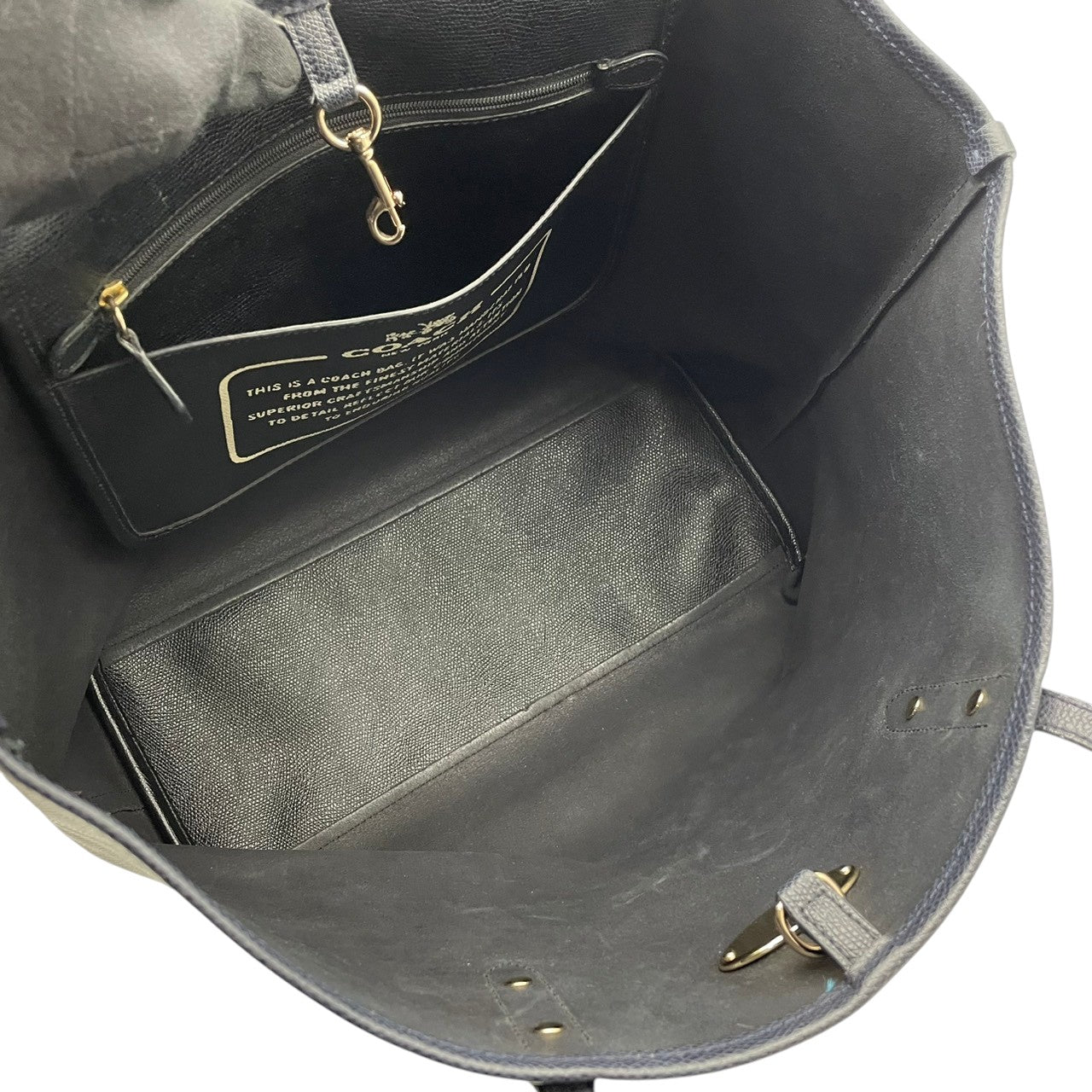 COACH コーチ トートバッグ ショルダーバッグ ワンショルダー 肩掛け レザー 本革 ネイビー 紺色 大容量 A4収納可 エレガント クラシック カジュアル ビジネス 通勤 通学 デイリーユース マザーズバッグ カバン 鞄 自立可 レディース S90