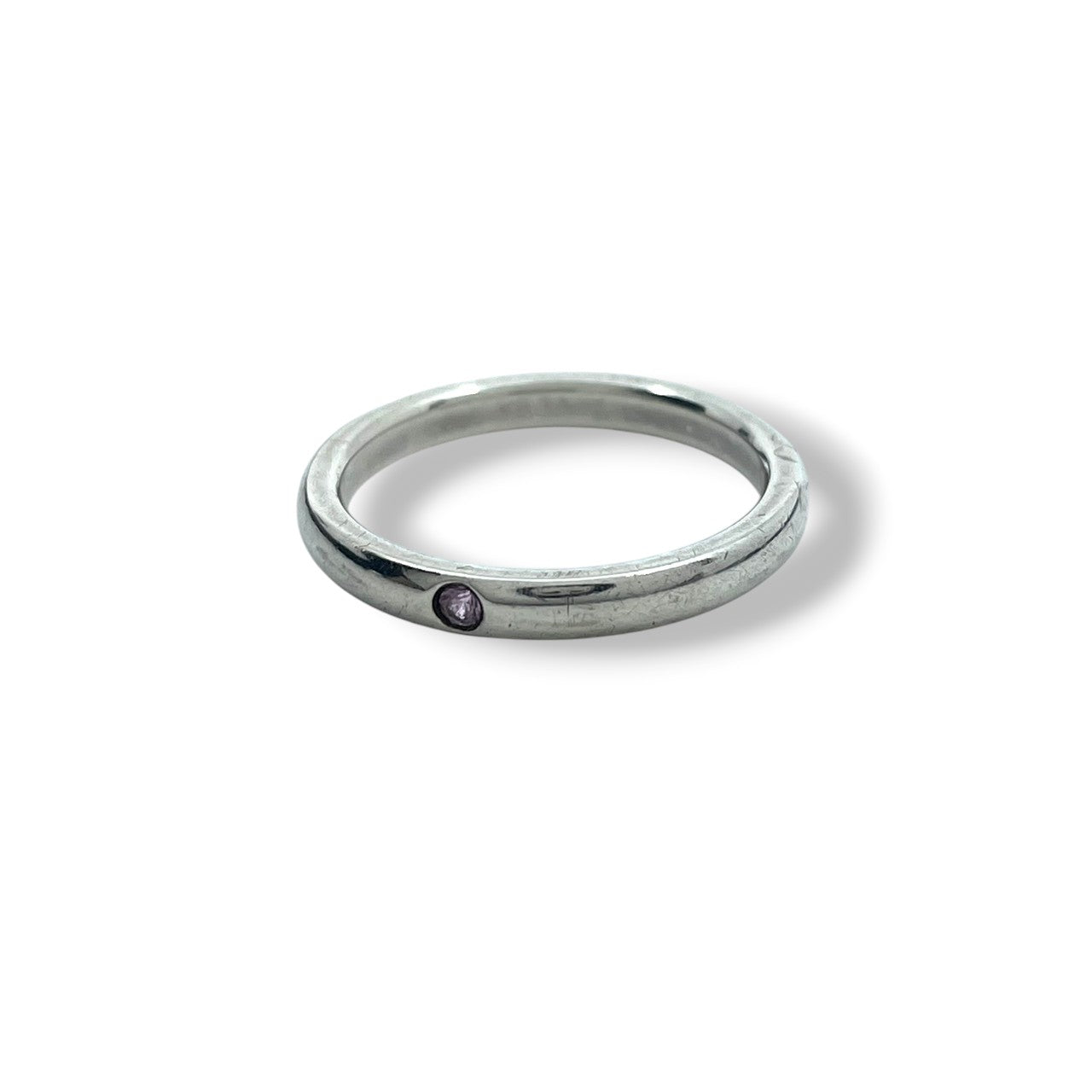 ティファニー TIFFANY&CO リング 指輪 エルサ ペレッティ スタッキング バンド 1P ピンクサファイア シルバー925 SV925 13.5号 レディース エレガント クラシック 上品 アクセサリー ジュエリー デイリー お出かけ 良品 i7
