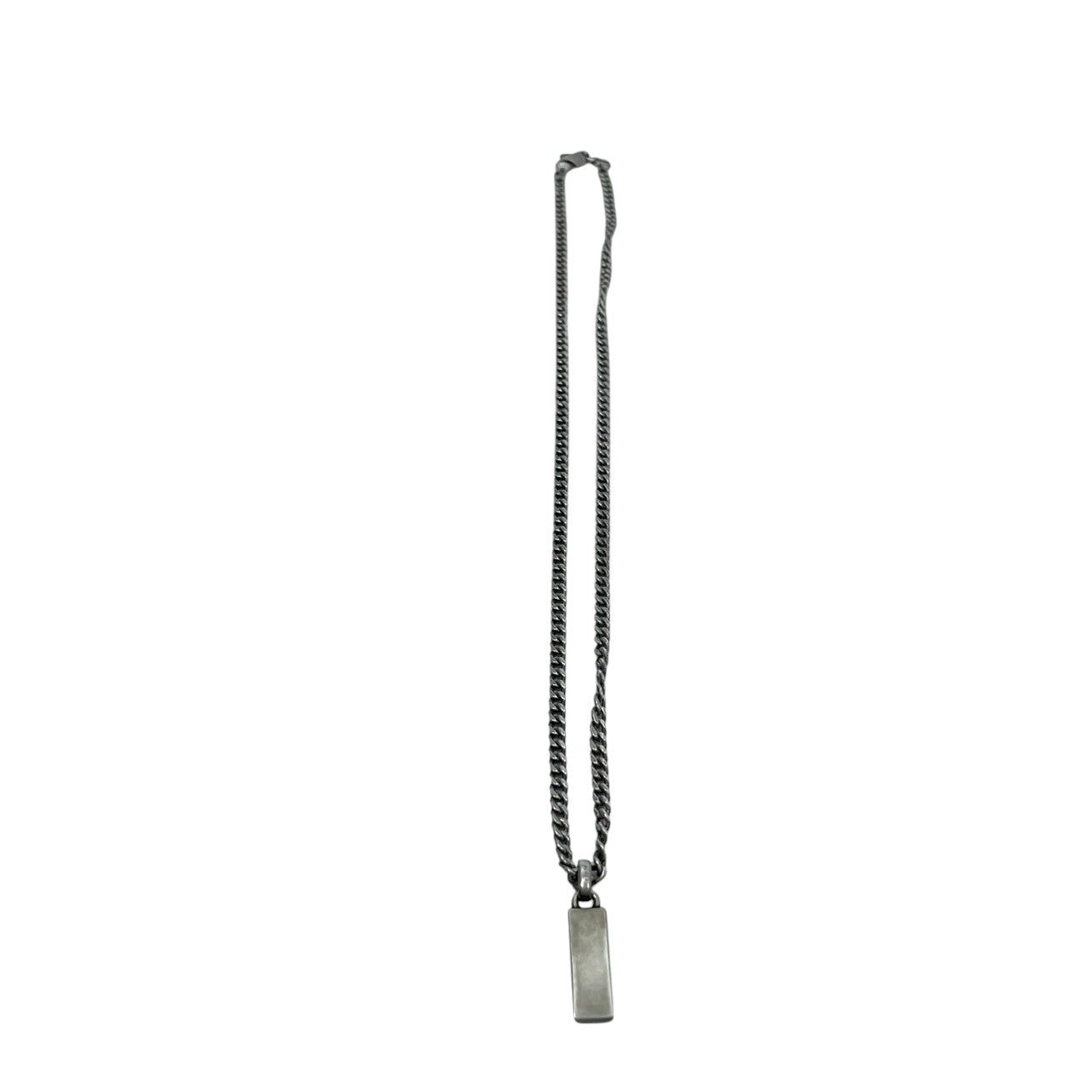 良品 グッチ GUCCI ネックレス ペンダント プレート シルバー 925 喜平 チェーン ロゴ アクセサリー ジュエリー メンズ レディース ユニセックス 男女兼用 カジュアル フォーマル クラシック エレガント ビンテージ スタイリッシュ 小物 i7