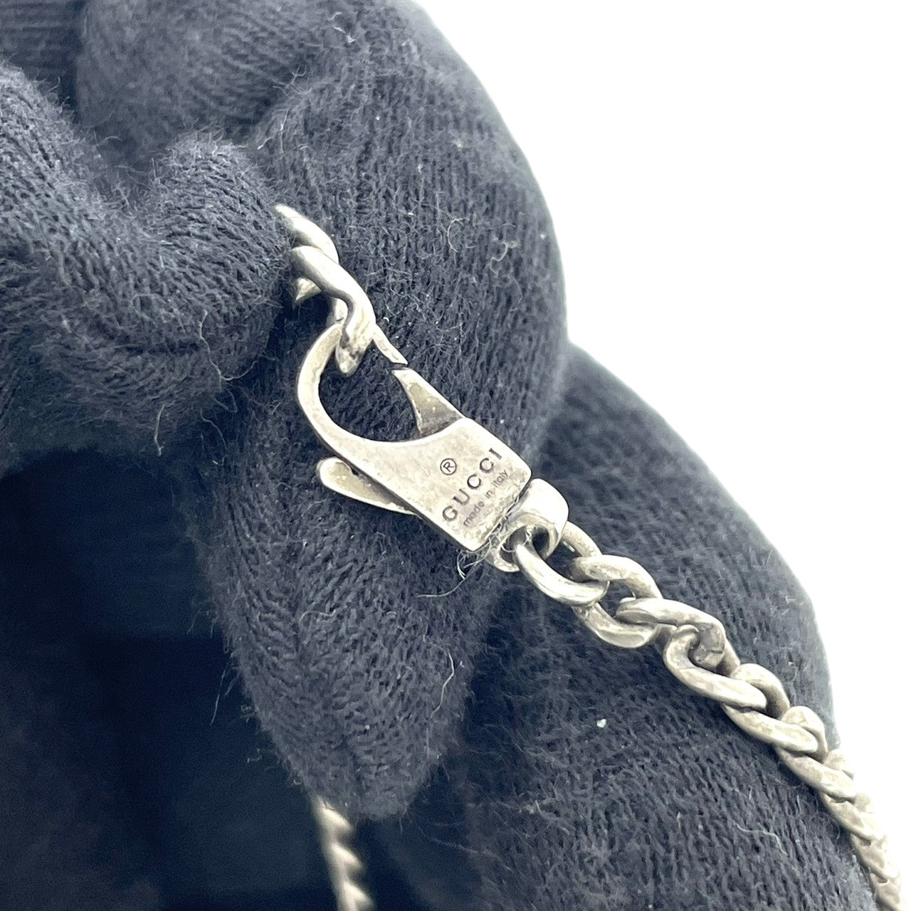 良品 グッチ GUCCI ネックレス ペンダント プレート シルバー 925 喜平 チェーン ロゴ アクセサリー ジュエリー メンズ レディース ユニセックス 男女兼用 カジュアル フォーマル クラシック エレガント ビンテージ スタイリッシュ 小物 i7