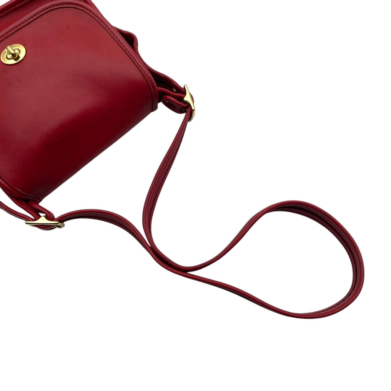 良品 コーチ COACH オールドコーチ ショルダーバッグ クロスボディ レザー 本革 レッド 赤 斜め掛け可 肩掛け ポシェット ターンロック ビンテージ レトロ エレガント 上品 シンプル カジュアル デイリー トラベル 旅行 レディース S96