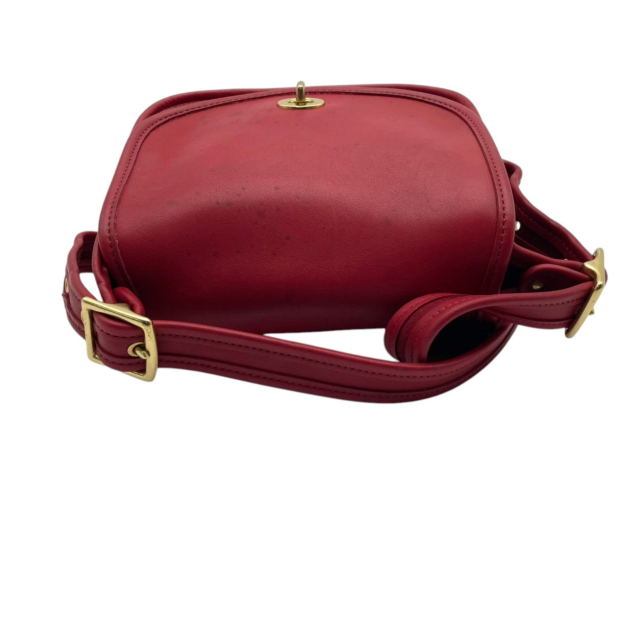 良品 コーチ COACH オールドコーチ ショルダーバッグ クロスボディ レザー 本革 レッド 赤 斜め掛け可 肩掛け ポシェット ターンロック ビンテージ レトロ エレガント 上品 シンプル カジュアル デイリー トラベル 旅行 レディース S96