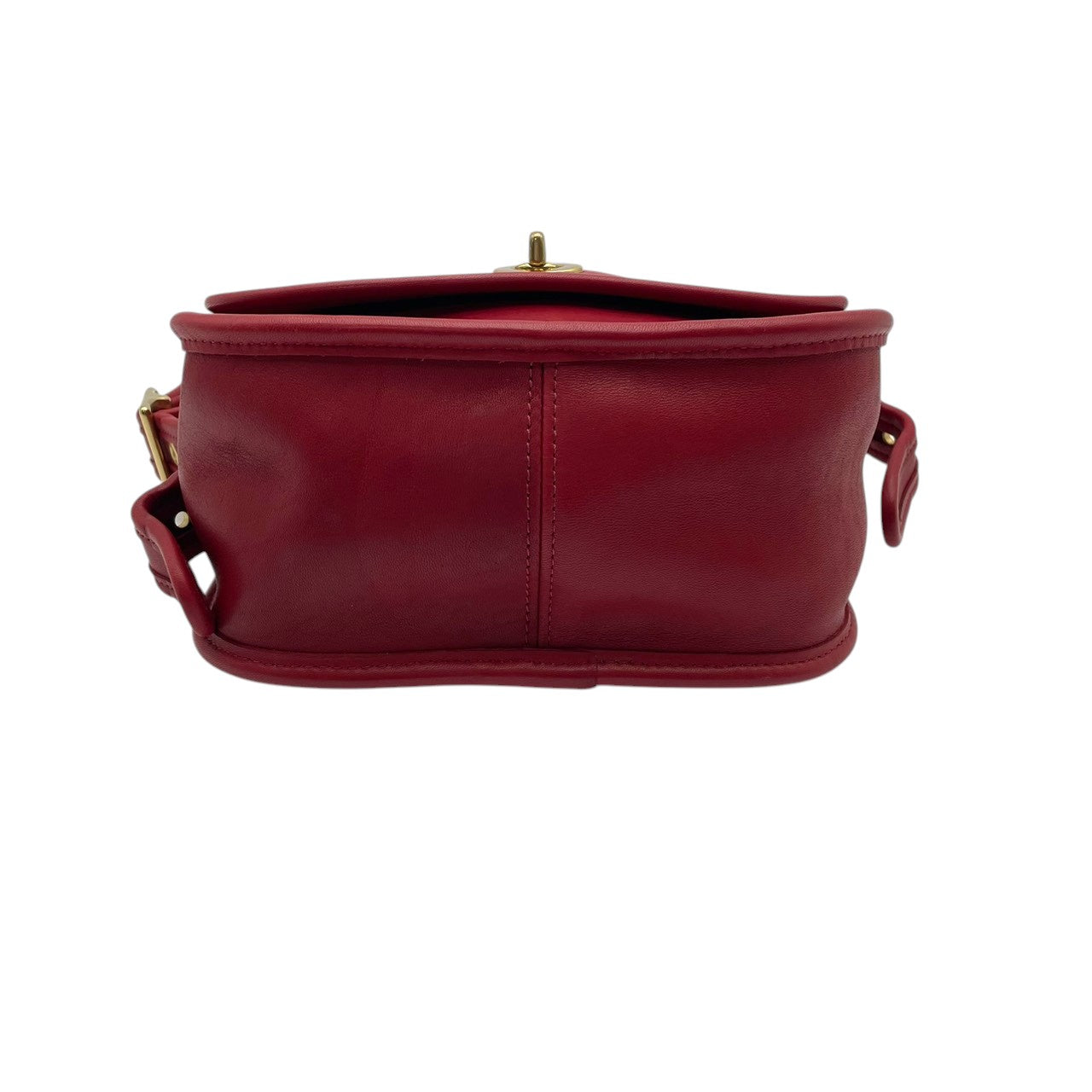 良品 コーチ COACH オールドコーチ ショルダーバッグ クロスボディ レザー 本革 レッド 赤 斜め掛け可 肩掛け ポシェット ターンロック ビンテージ レトロ エレガント 上品 シンプル カジュアル デイリー トラベル 旅行 レディース S96