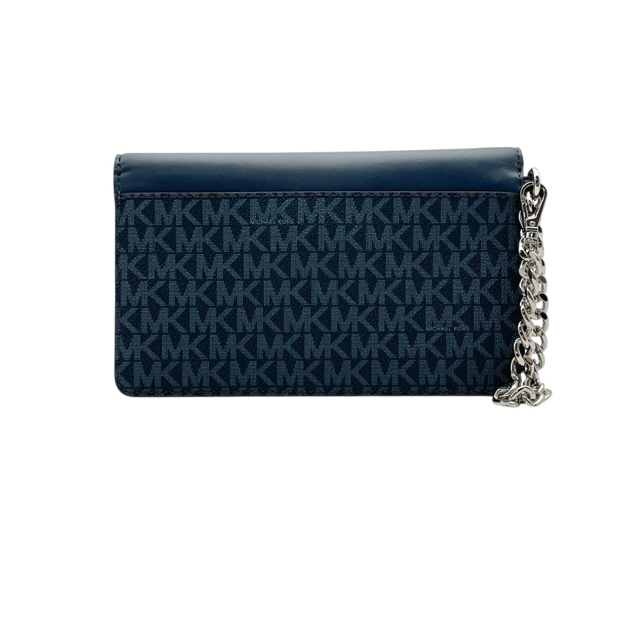 美品 マイケルコース MICHAEL KORS ポーチ 長財布 クラッチバッグ PVC レザー ネイビー 紺 小物入れ レディース カジュアル フォーマル パーティー お出かけ デイリー クラシック レトロ 上品 華やか 軽量 鞄 かばん カバン K12