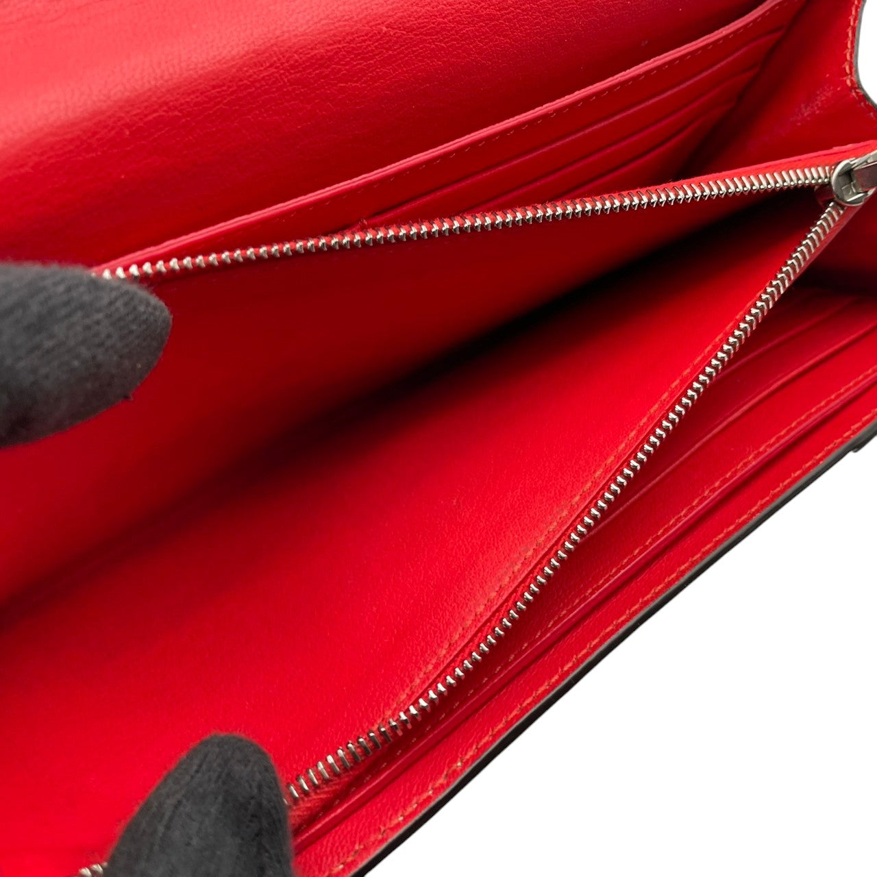 良品 セリーヌ CELINE 長財布 ロングウォレット フラップ レザー 本革 ベージュ ゴールド金具 レディース カジュアル フォーマル エレガント クラシック ビンテージ レトロ デイリー お出かけ 通勤 通学 普段使い 上品 サイフ 婦人 M3